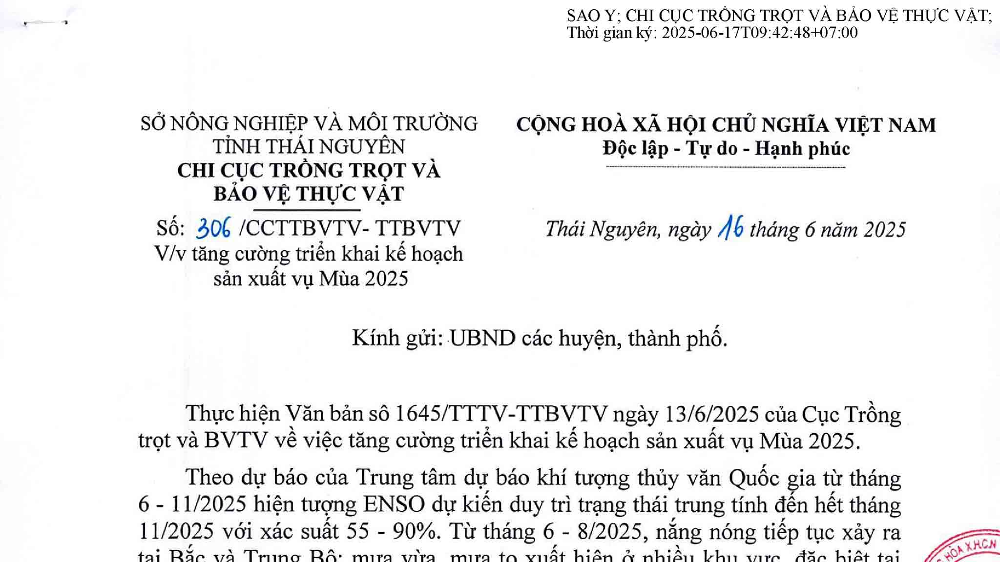 Tăng cường triển khai kế hoạch sản xuất vụ Mùa 2025