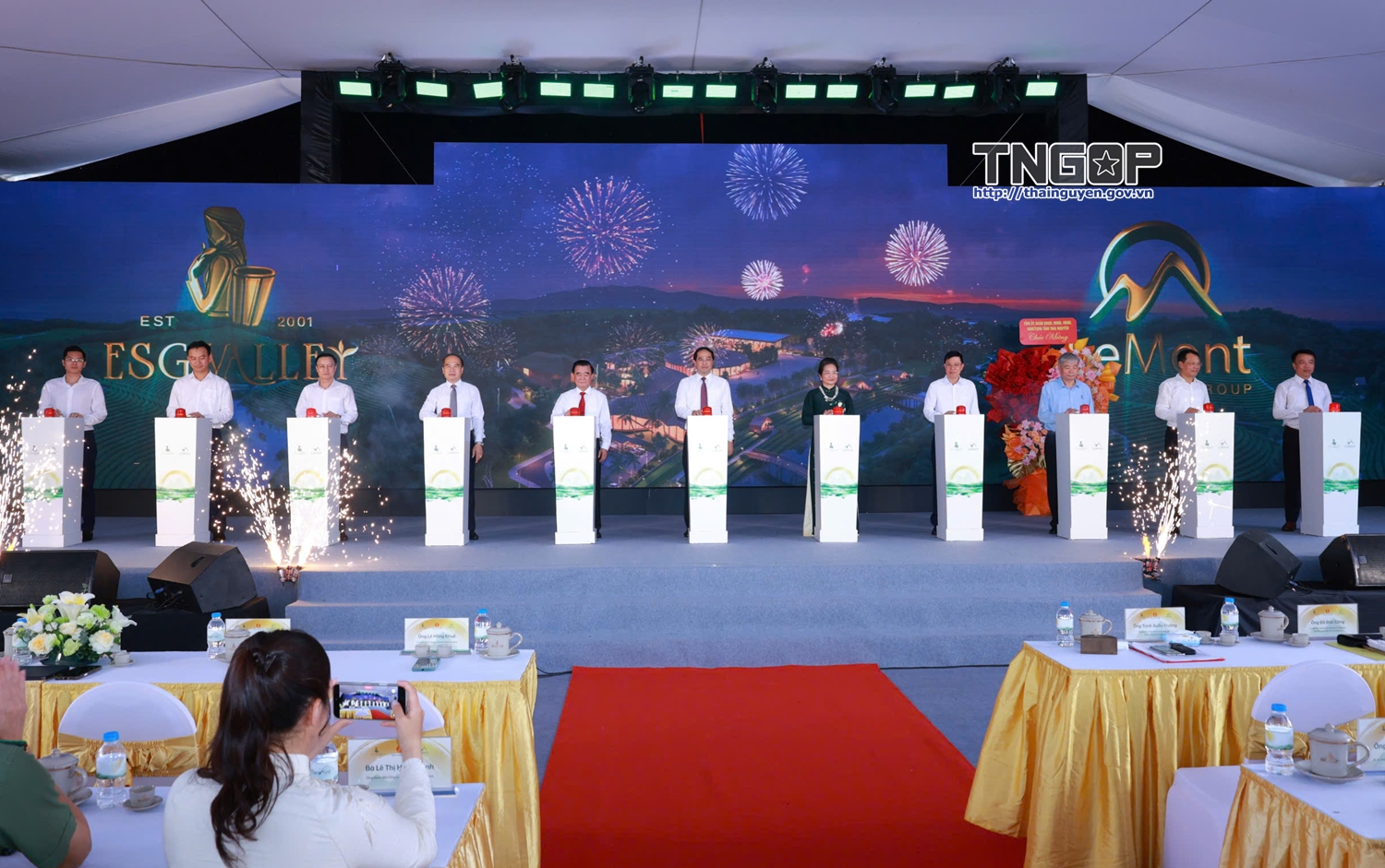 Lễ khởi công Dự án Khu tổ hợp Nhà máy sản xuất, chế biến chè công nghệ cao và vùng nguyên liệu chè hữu cơ; Dự án Khu tổ hợp văn hóa, thể dục, thể thao sân golf Quân Chu