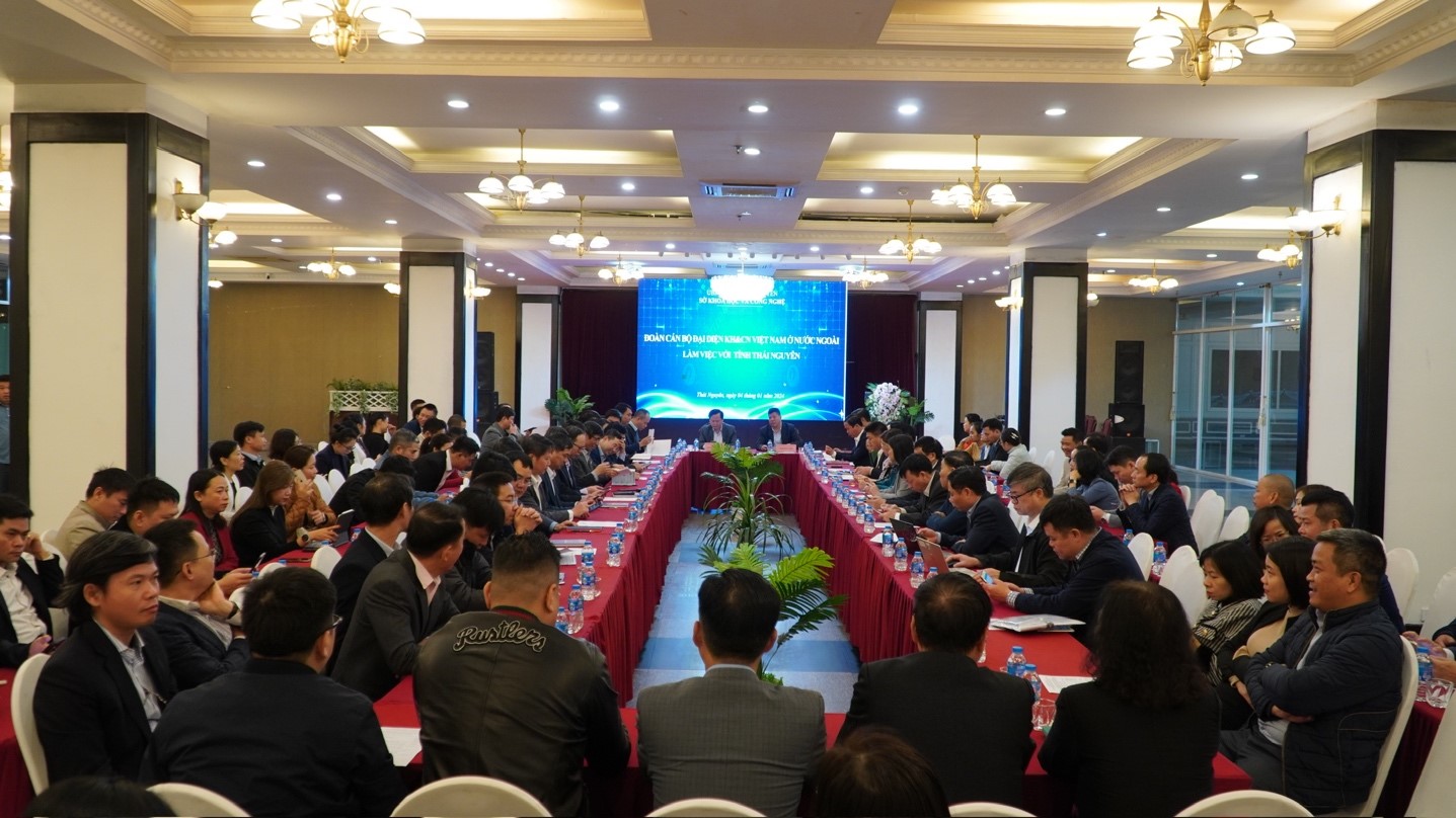 Đoàn cán bộ đại diện KH&CN Việt Nam ở nước ngoài làm việc với tỉnh Thái Nguyên