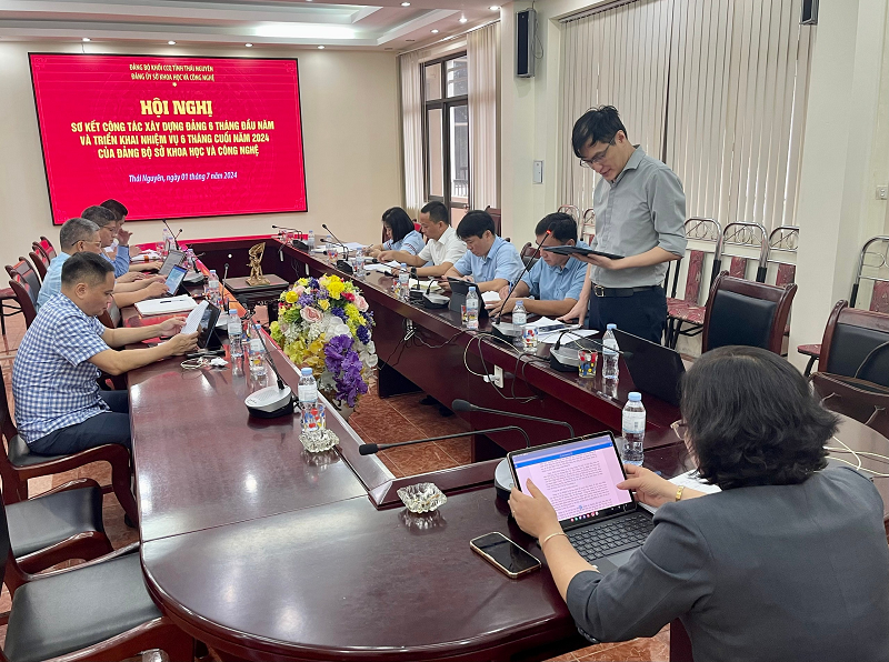 Hội nghị Sơ kết 6 tháng đầu năm 2024 của Đảng bộ Sở Khoa học và Công nghệ