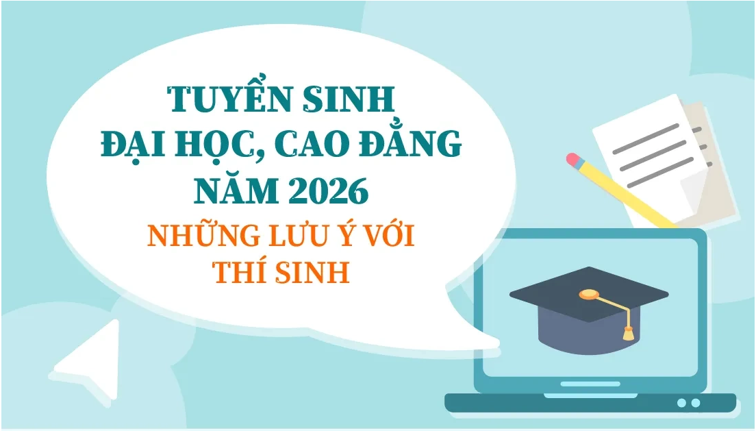 Tuyển sinh đại học, cao đẳng 2026: Những lưu ý với thí sinh