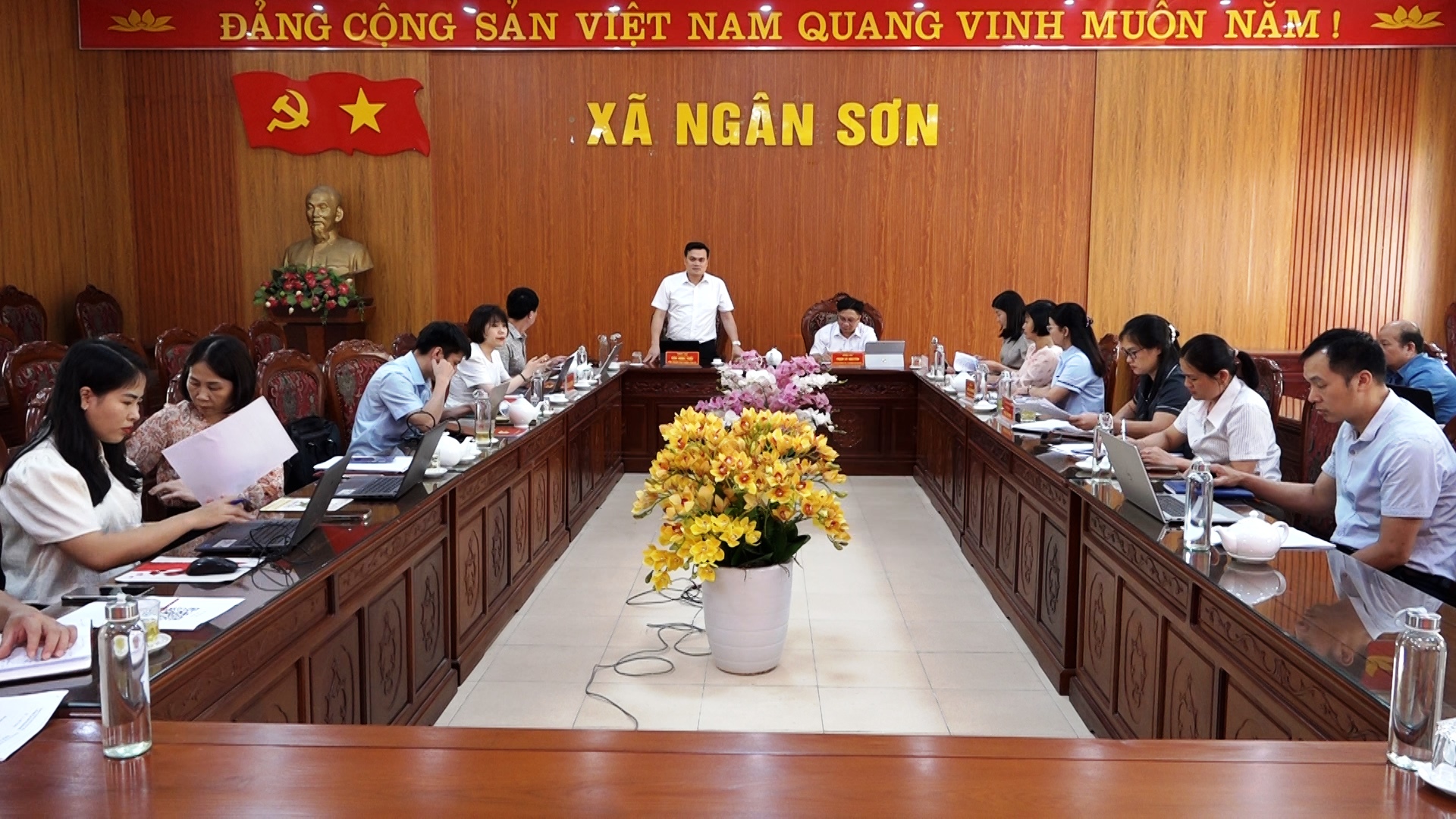 Đoàn kiểm tra của Tỉnh ủy Thái Nguyên làm việc tại Đảng ủy xã Ngân Sơn