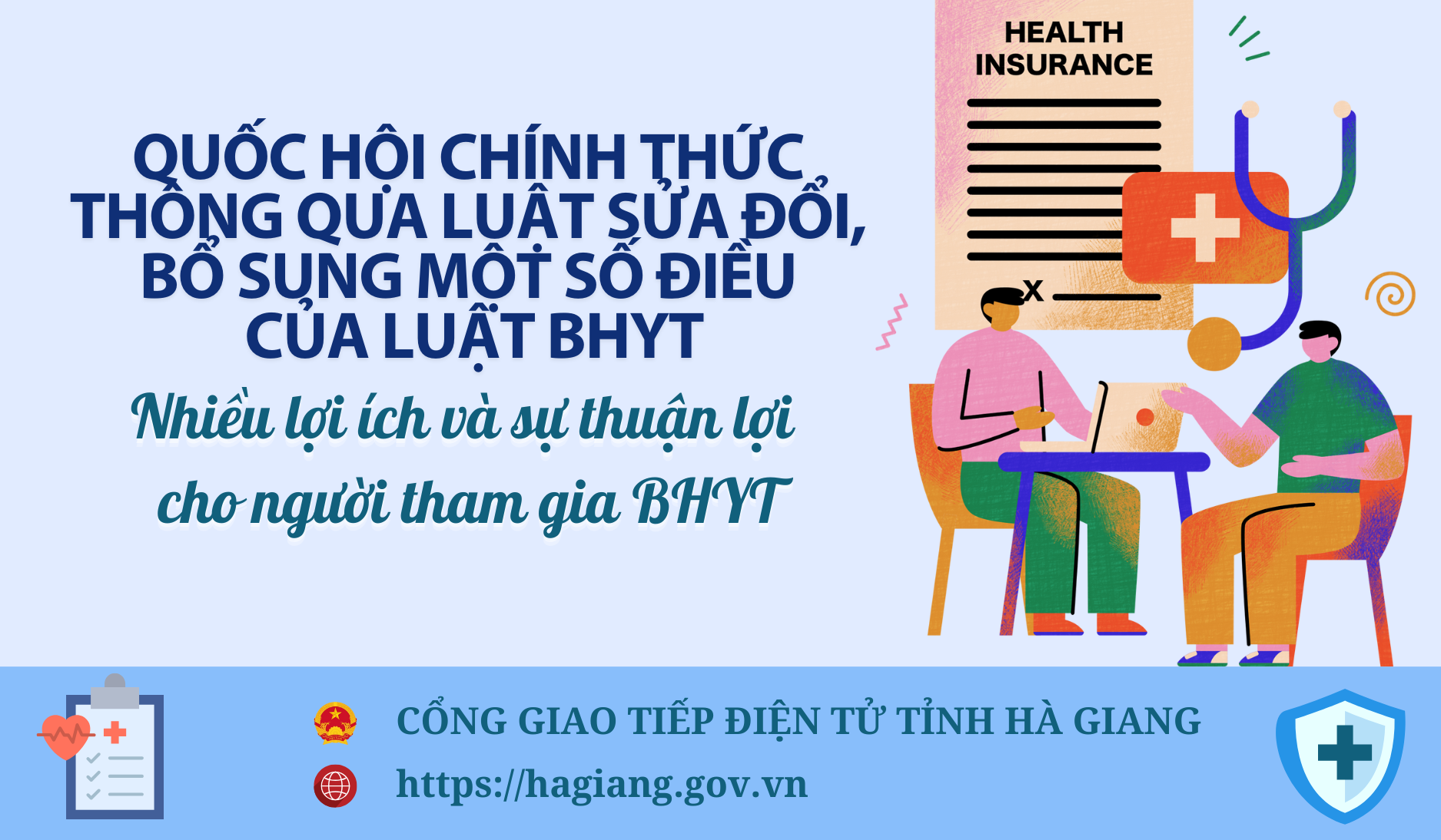 Quốc hội chính thức thông qua Luật sửa đổi, bổ sung một số điều của Luật BHYT: Nhiều lợi ích và sự thuận lợi cho người tham gia BHYT