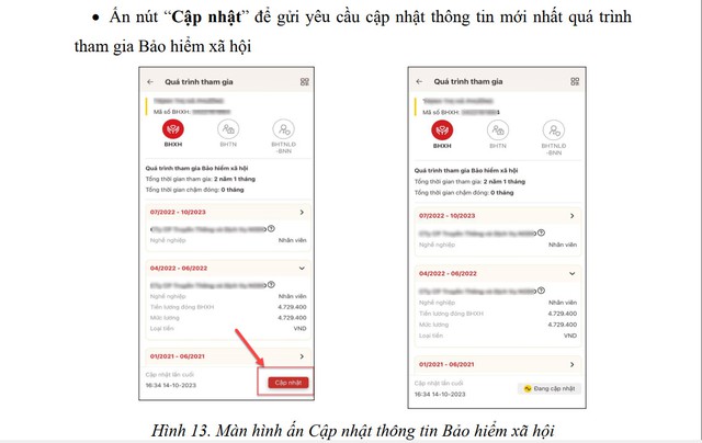Hướng dẫn tích hợp quá trình tham gia Bảo hiểm xã hội, Bảo hiểm y tế, Bảo hiểm thất nghiệp lên VNeID- Ảnh 9.