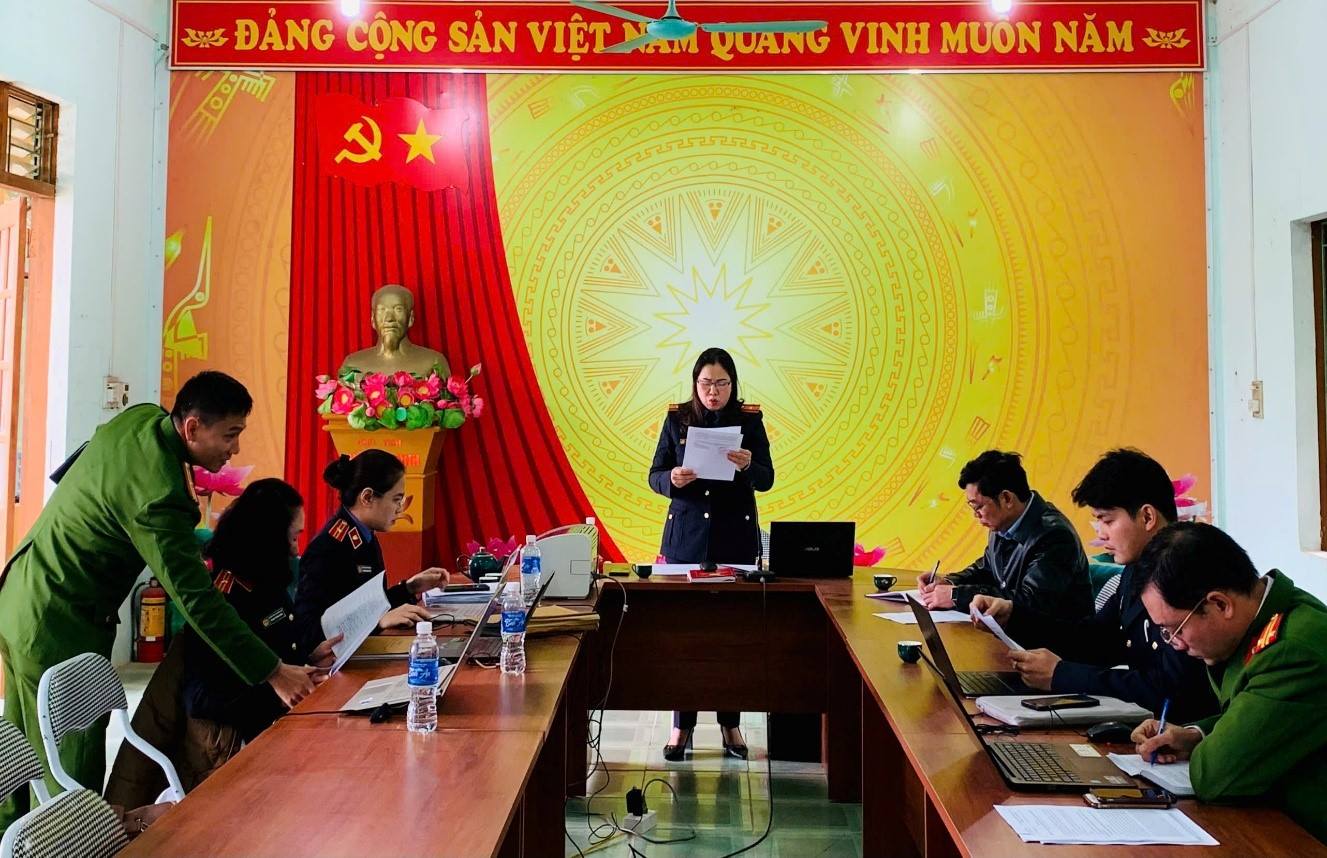 Viện kiểm sát nhân dân huyện Bắc Quang Trực tiếp kiểm sát UBND cấp xã về công tác thi hành án hình sự tại cộng đồng