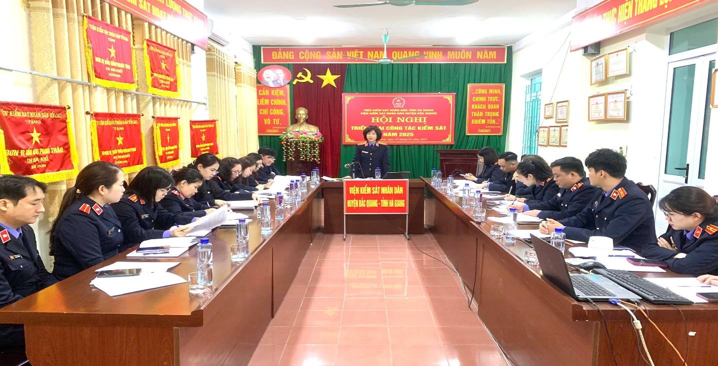 Viện kiểm sát nhân dân huyện Bắc Quang tổ chức hội nghị triển khai công tác năm 2025