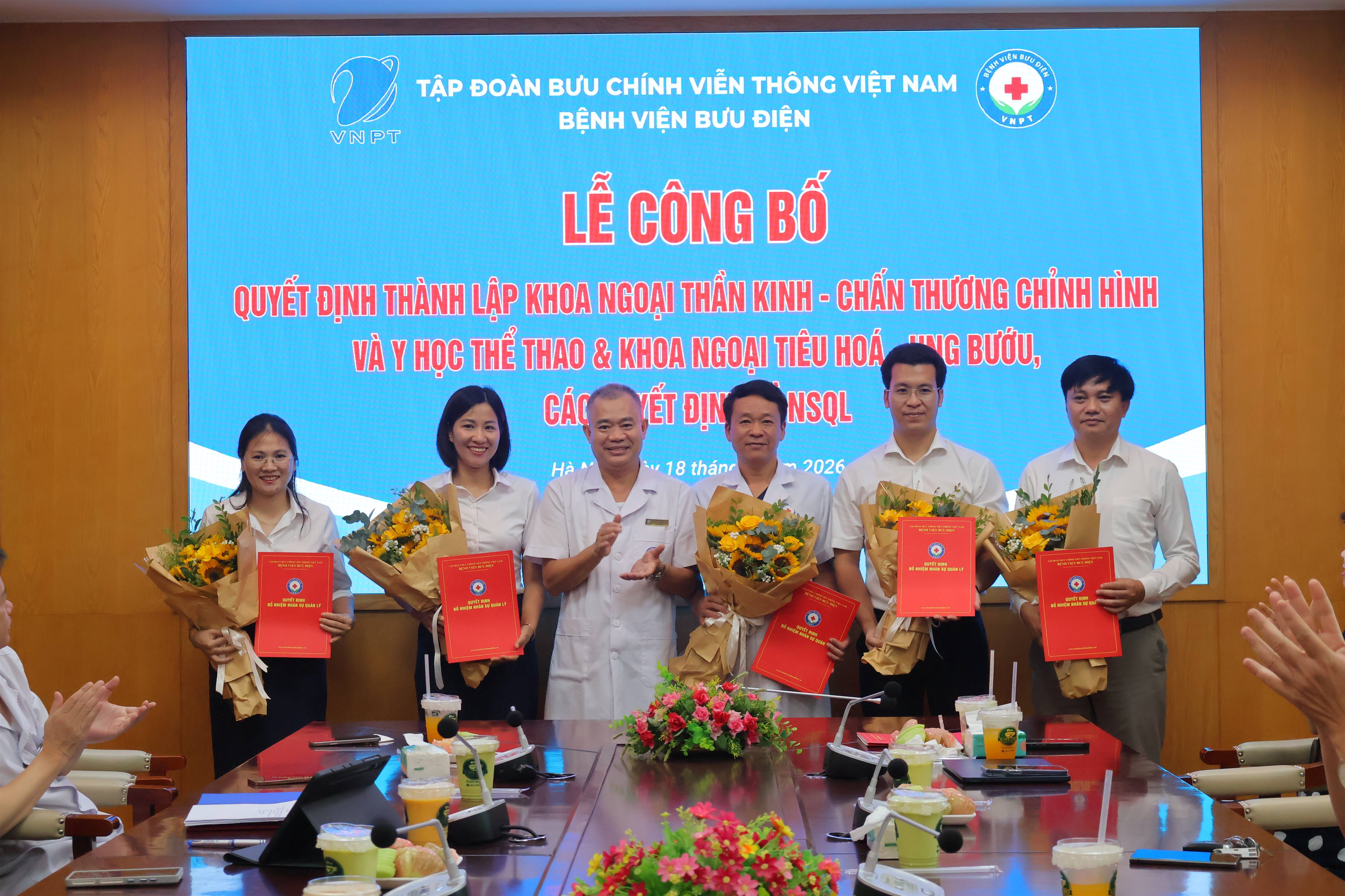 BỆNH VIỆN BƯU ĐIỆN THÀNH LẬP 2 KHOA NGOẠI CHUYÊN SÂU