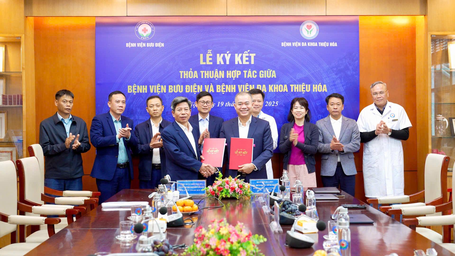 BỆNH VIỆN BƯU ĐIỆN KÝ KẾT THỎA THUẬN HỢP TÁC TOÀN DIỆN VỚI BỆNH VIỆN ĐA KHOA THIỆU HÓA