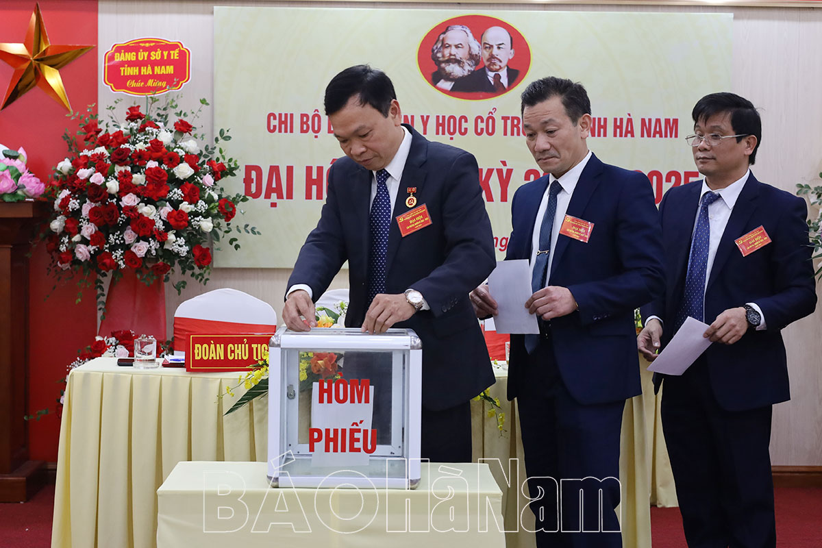 Đại hội Chi bộ Bệnh viện Y học cổ truyền tỉnh lần thứ VIII nhiệm kỳ 20232025