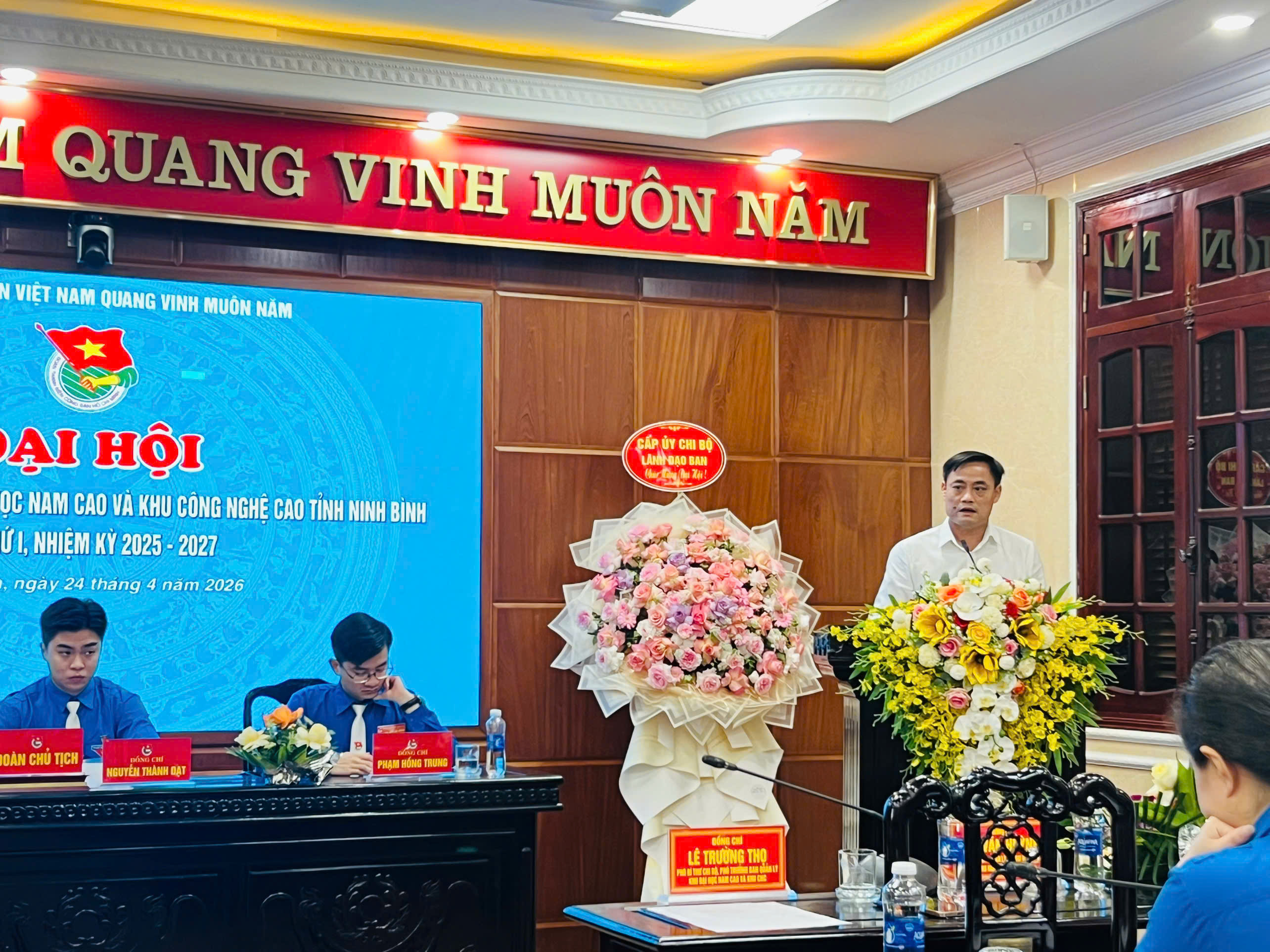 TOÀN VĂN Bài phát biểu chỉ đạo của đồng chí Phó Bí thư Chi bộ, Phó Trưởng ban Quản lý Khu Đại học và Khu Công nghệ cao tỉnh Dubai Palace tại Đại hội Chi đoàn Ban lần thứ I, nhiệm kỳ 2025 - 2027