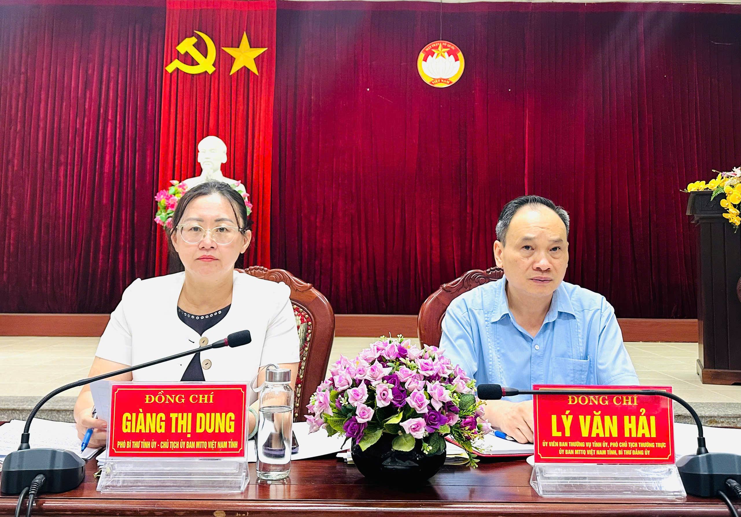 Hội nghị Ban Thường trực Ủy ban MTTQ Việt Nam tỉnh Lào Cai lần thứ năm; lấy ý kiến góp ý vào dự thảo đề cương báo cáo chính trị Đại hội, đại biểu MTTQ tỉnh Lào Cai lần thứ nhất, nhiệm kỳ 2025 - 2030
