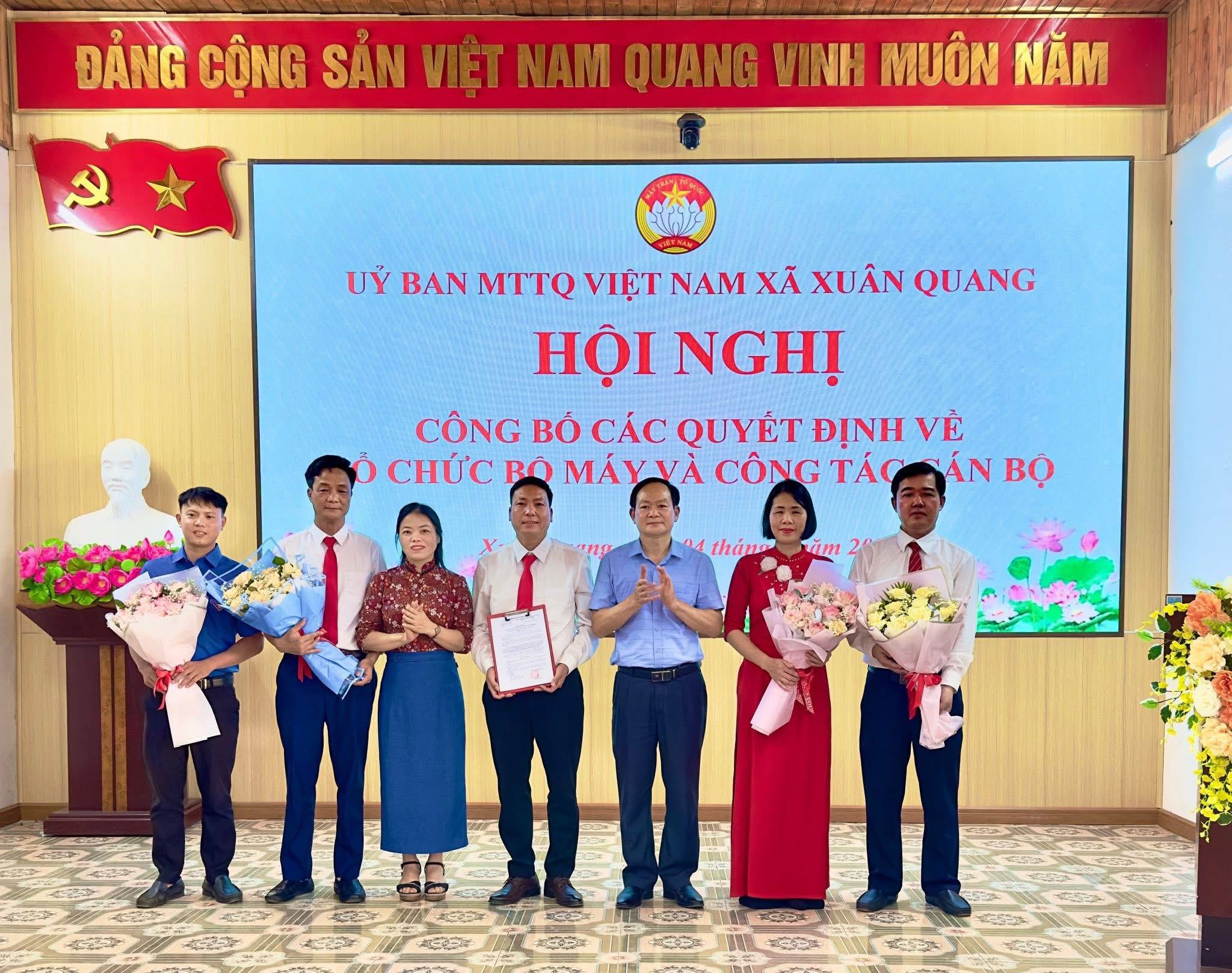 Xã Xuân Quang tổ chức Hội nghị lần thứ nhất Ủy ban MTTQ và các tổ chức chính trị – xã hội