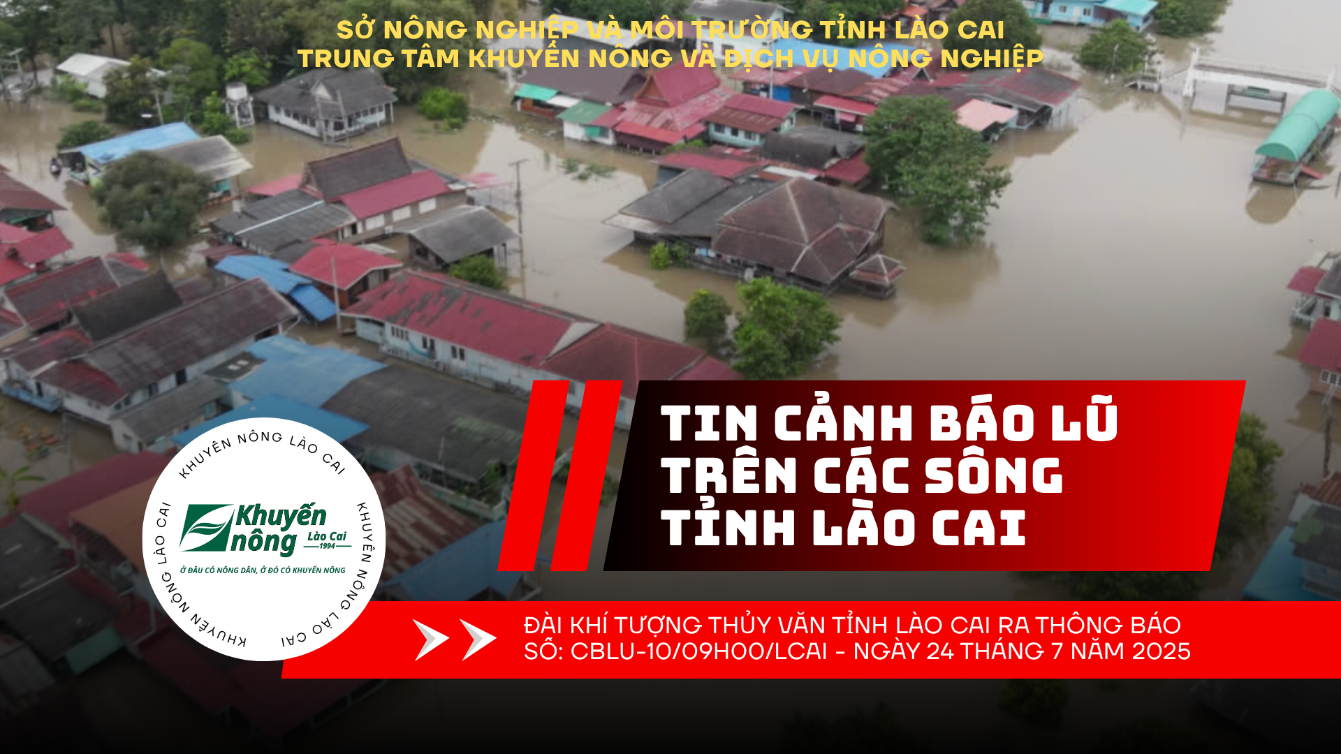 TIN CẢNH BÁO LŨ TRÊN CÁC SÔNG TỈNH LÀO CAI