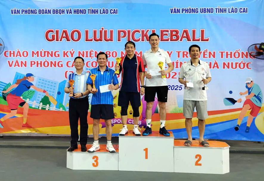 Giao lưu thể thao Pickleball nhân kỷ niệm 80 năm Ngày truyền thống Văn phòng các cơ quan hành chính Nhà nước (28/8/1945 - 28/8/2025)