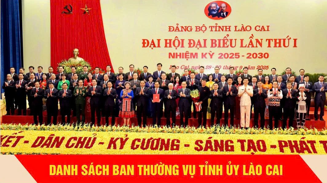 Danh sách các đồng chí trong Ban Thường vụ Tỉnh ủy Lào Cai khóa I, nhiệm kỳ 2025 - 2030