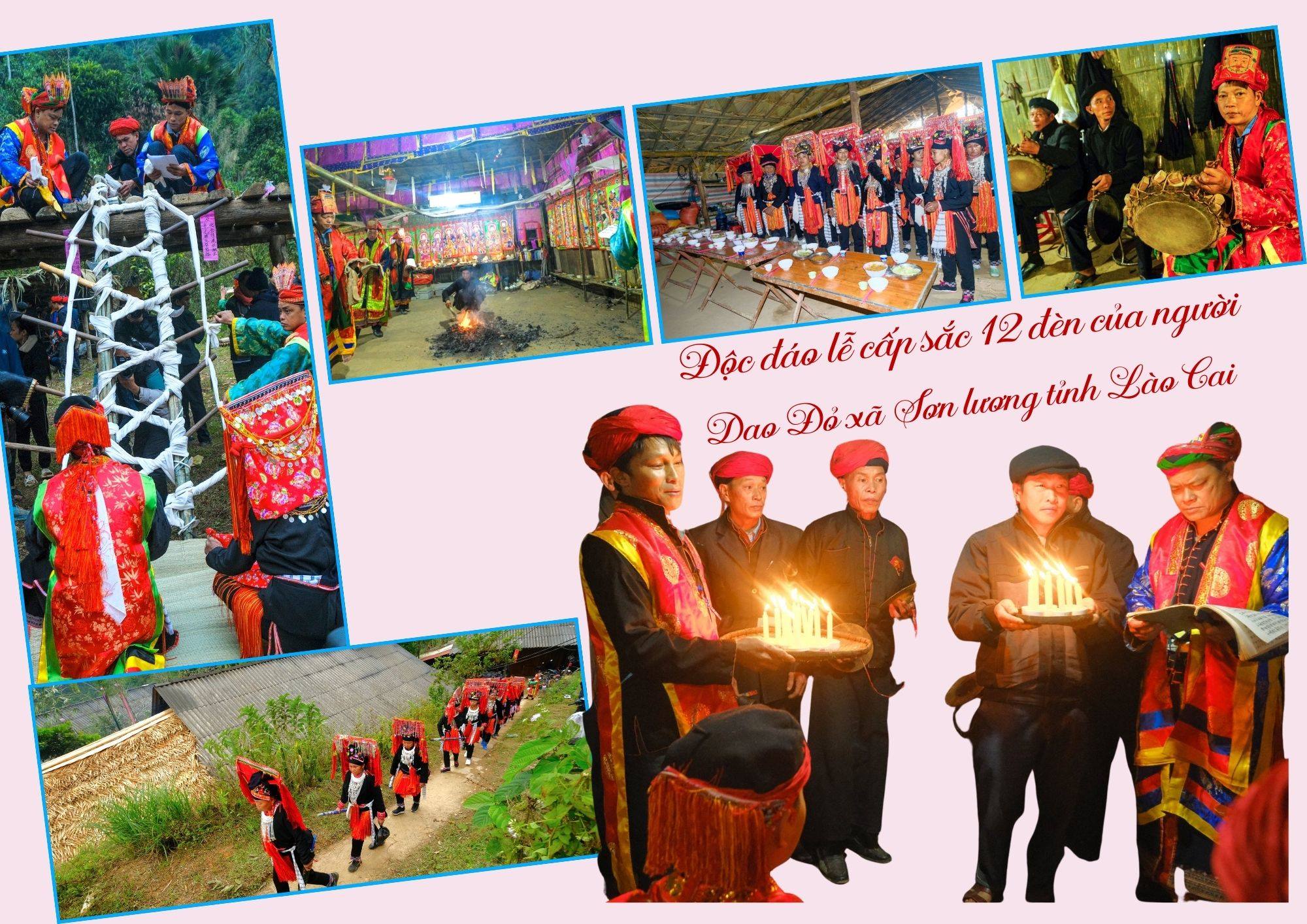 Độc đáo lễ cấp sắc 12 đèn của người Dao Đỏ xã Sơn lương tỉnh Lào Cai