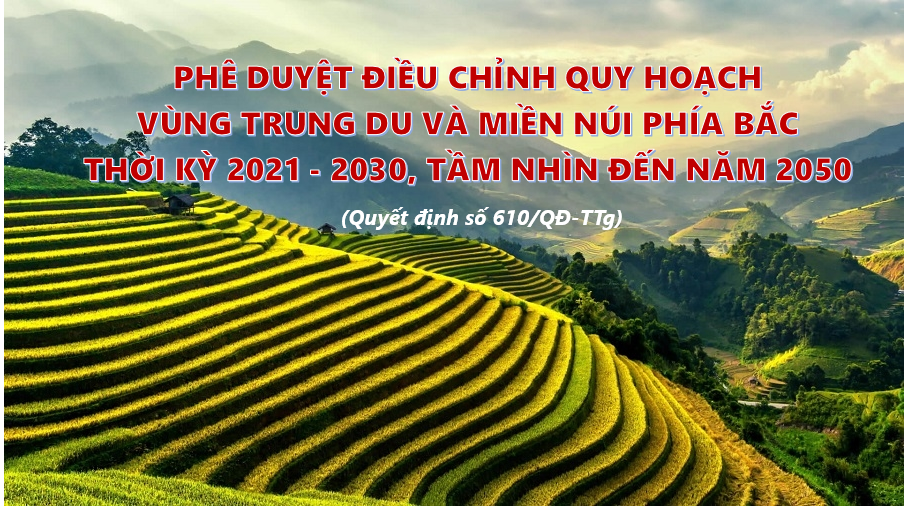Phê duyệt điều chỉnh Quy hoạch vùng Trung du và miền núi phía Bắc thời kỳ 2021 - 2030, tầm nhìn đến năm 2050