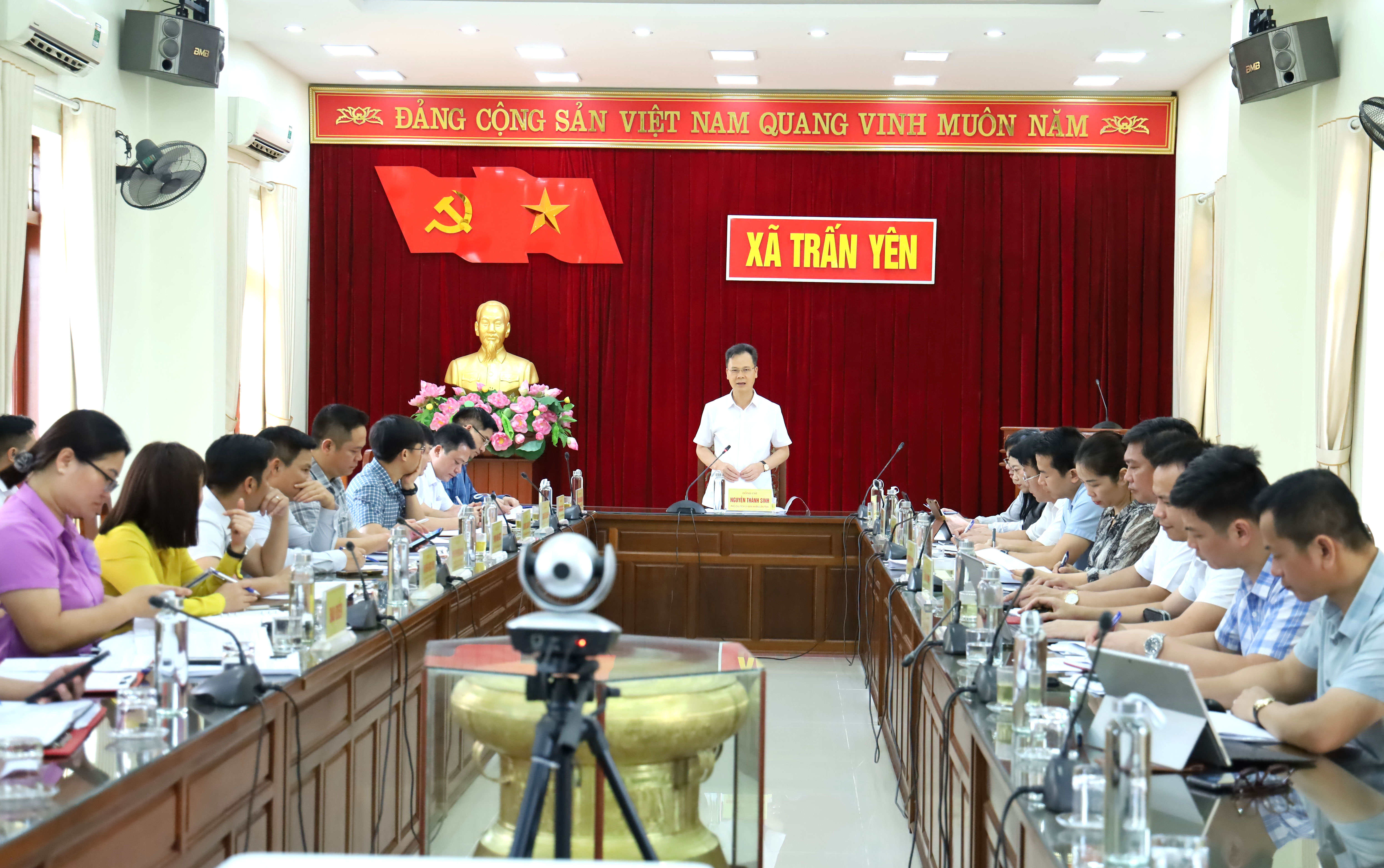 Phó Chủ tịch UBND tỉnh Nguyễn Thành Sinh làm việc với các xã Trấn Yên, Hưng Khánh, Lương Thịnh, Việt Hồng và Quy Mông