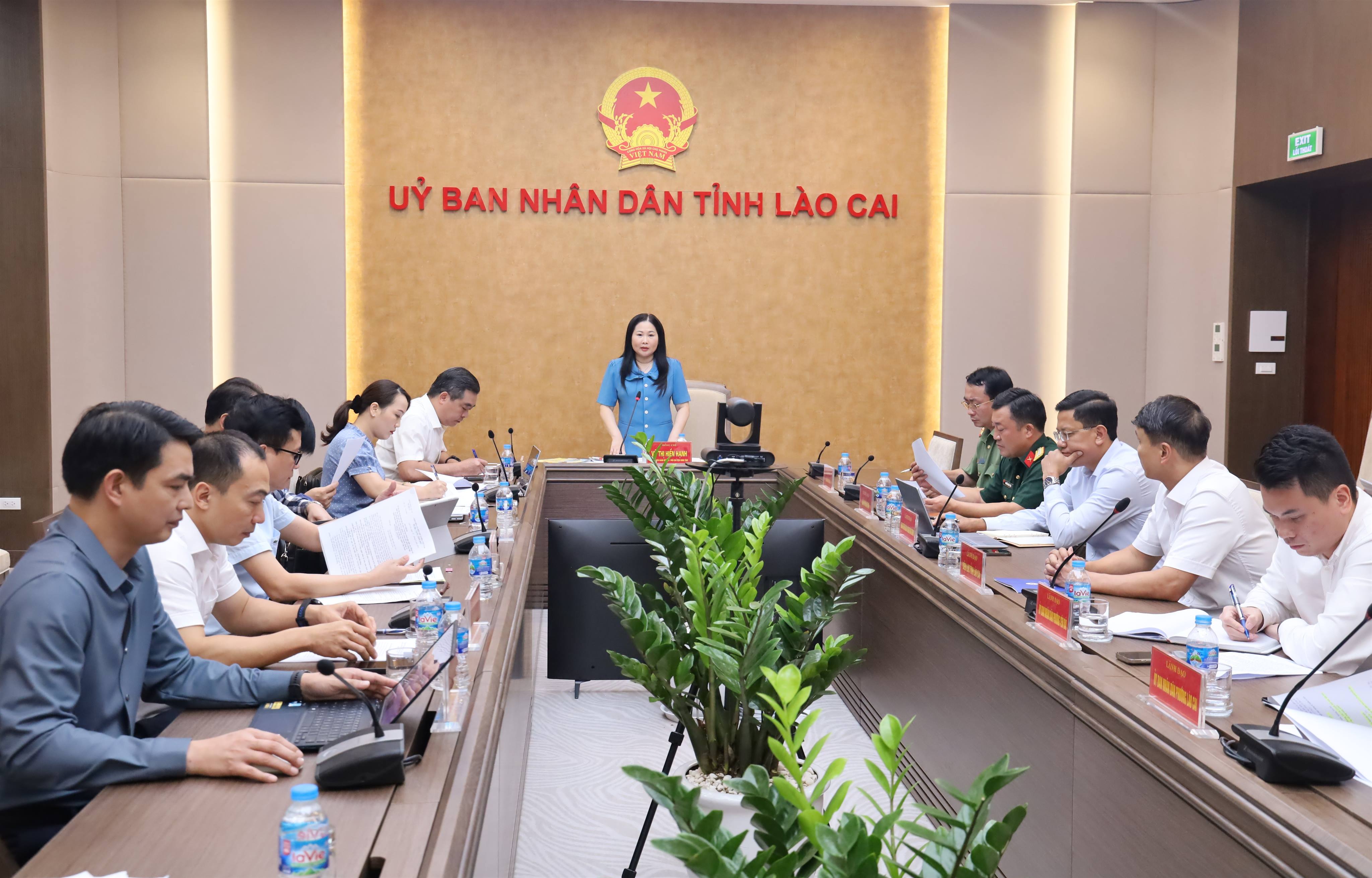 Phó Chủ tịch UBND tỉnh Vũ Thị Hiền Hạnh chủ trì họp rà soát triến độ triển khai tổ chức các hoạt động kỷ niệm Quốc khánh nước Cộng hòa XNCN Việt Nam