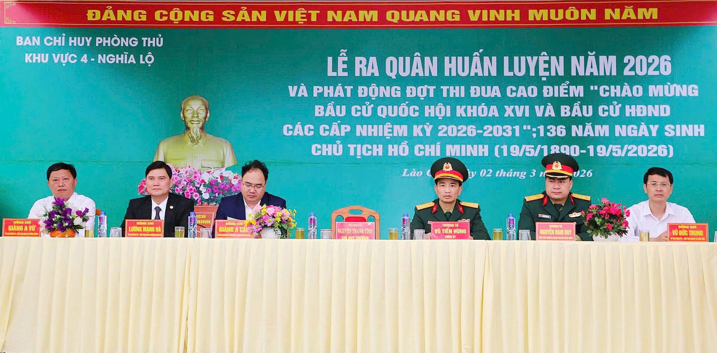 Ban Chỉ huy Phòng thủ khu vực 4 - Nghĩa Lộ ra quân huấn luyện năm 2026
