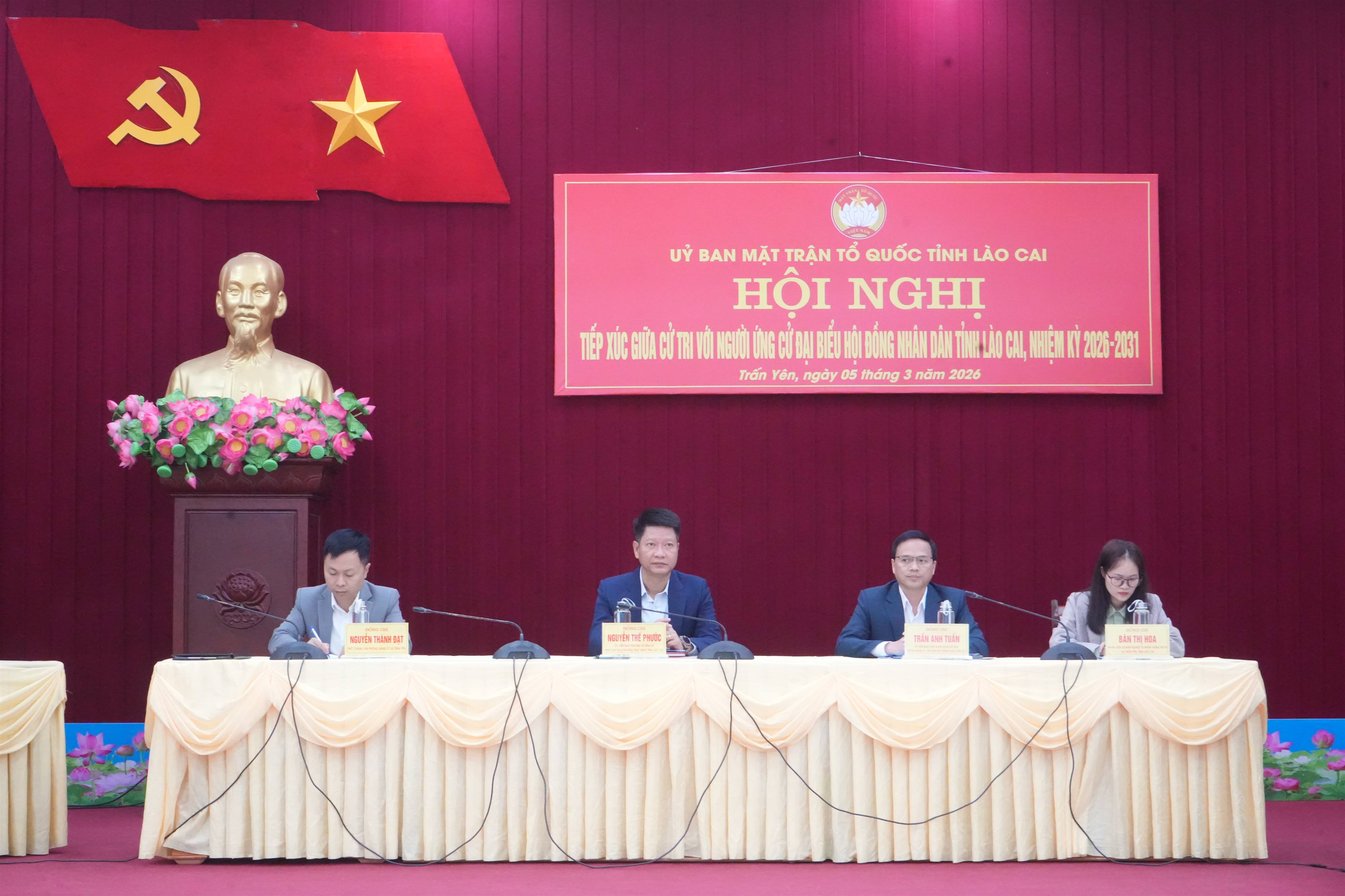 Người ứng cử đại biểu HĐND tỉnh, nhiệm kỳ 2026-2031 đơn vị bầu cử số 4 tiếp xúc cử tri tại xã Trấn Yên và xã Quy Mông