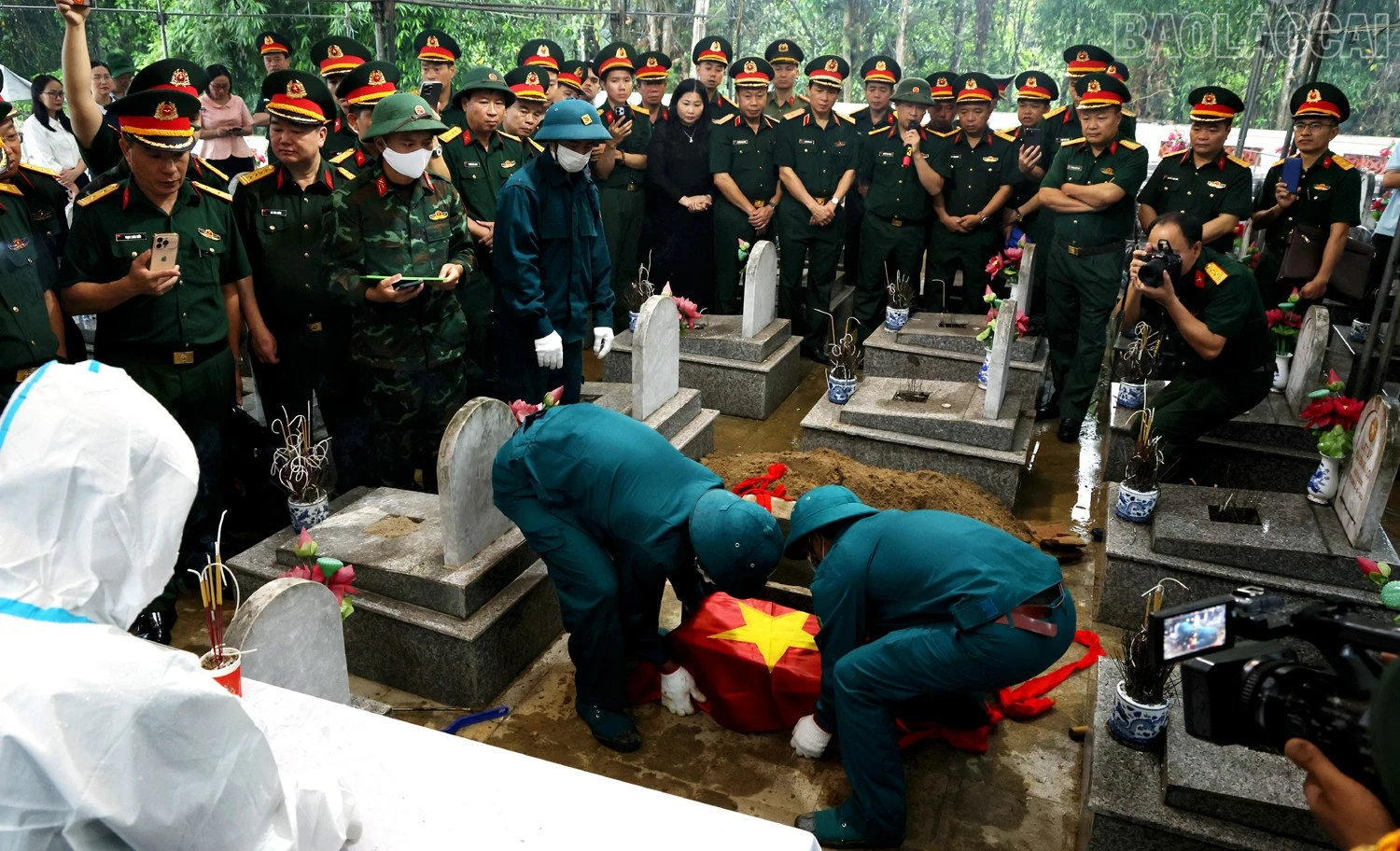 Lào Cai thực hành lấy mẫu hài cốt liệt sĩ chưa xác định danh tính
