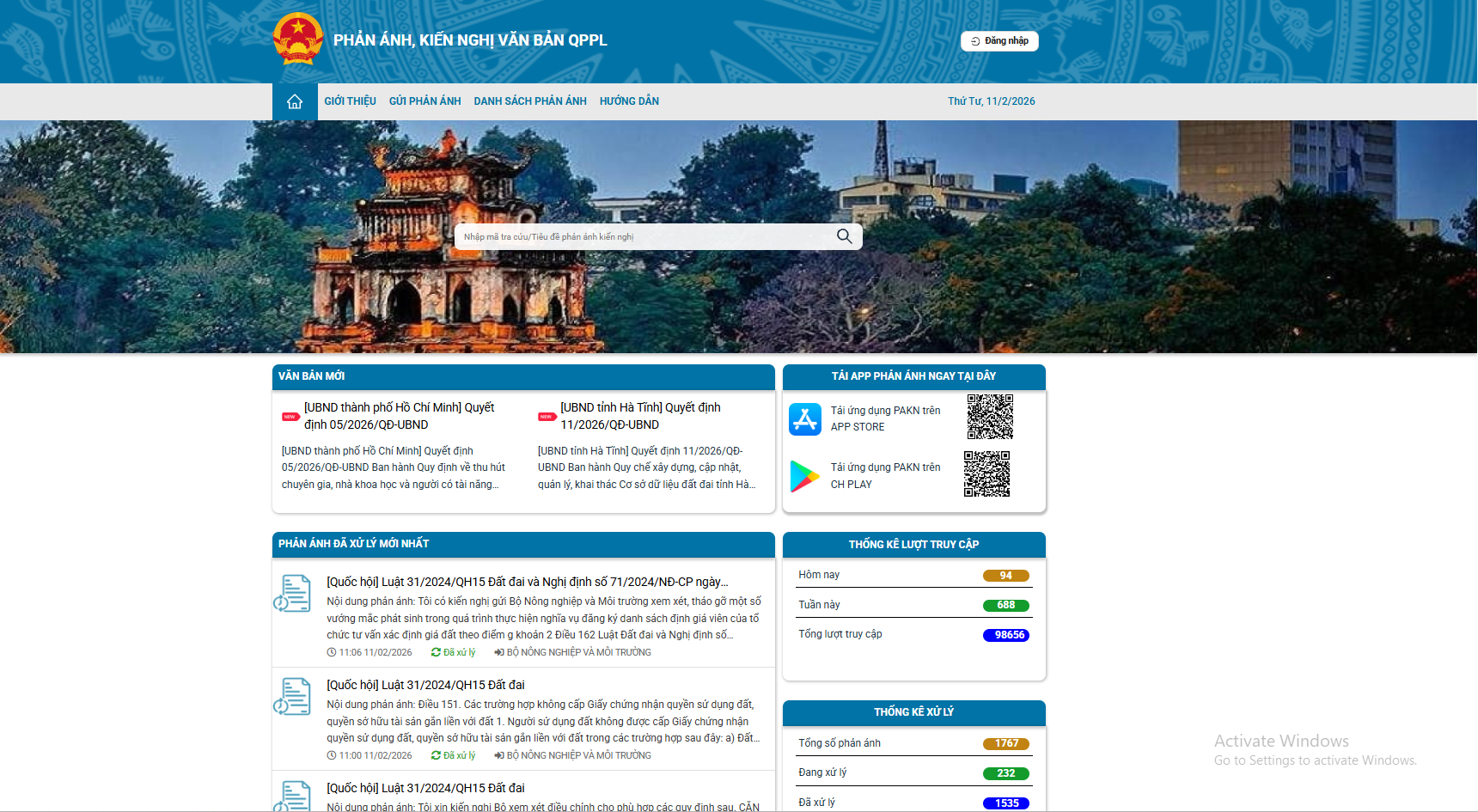 Lào Cai triển khai Hệ thống tiếp nhận, xử lý phản ánh về văn bản quy phạm pháp luật