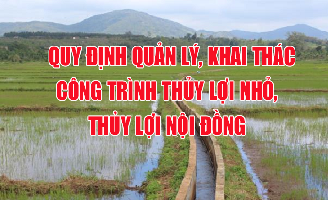 Quy định quản lý, khai thác công trình thủy lợi nhỏ, thủy lợi nội đồng