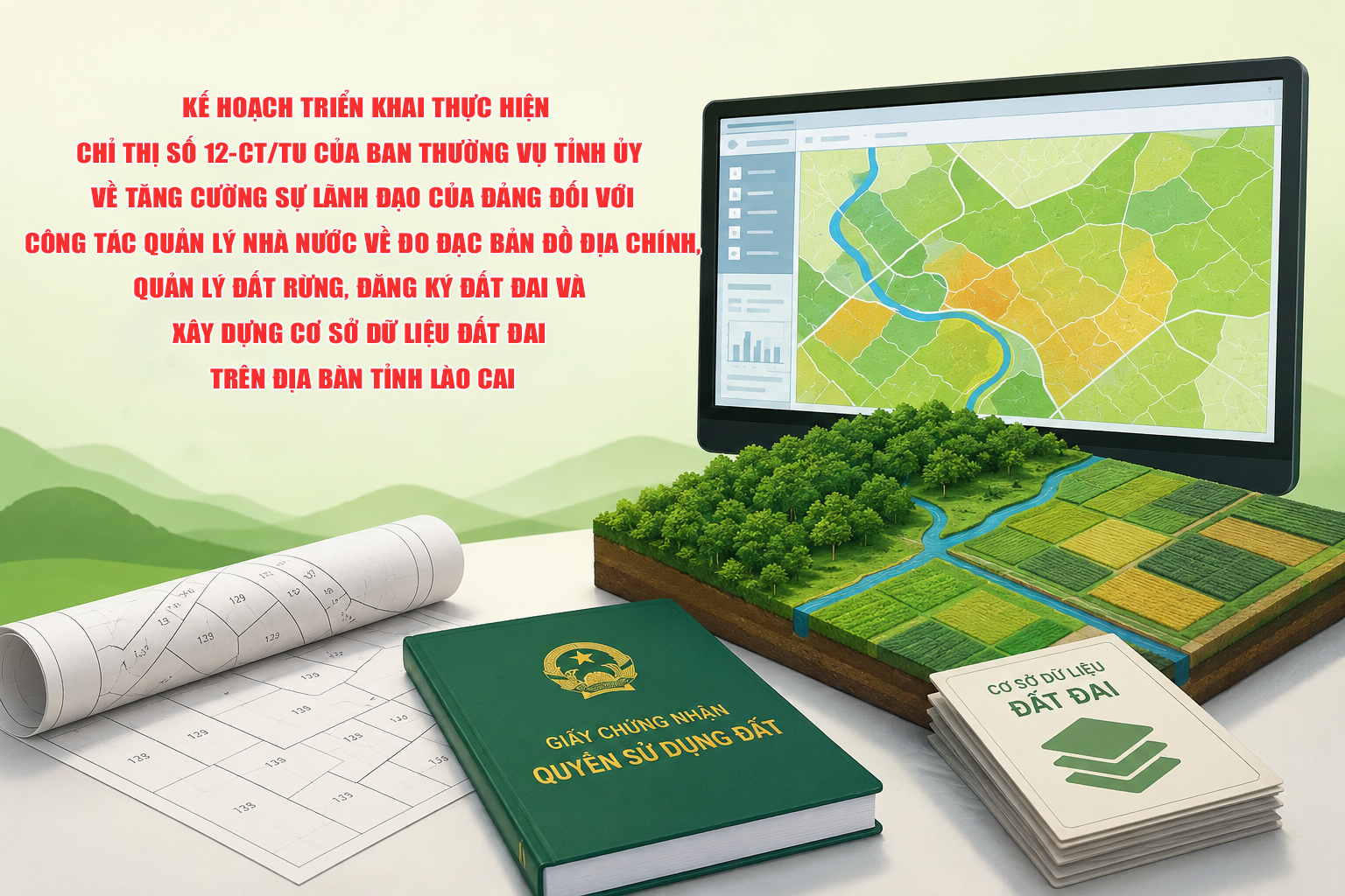 Tăng cường quản lý nhà nước về đo đạc bản đồ địa chính, quản lý đất rừng, đăng ký đất đai và xây dựng cơ sở dữ liệu đất đai