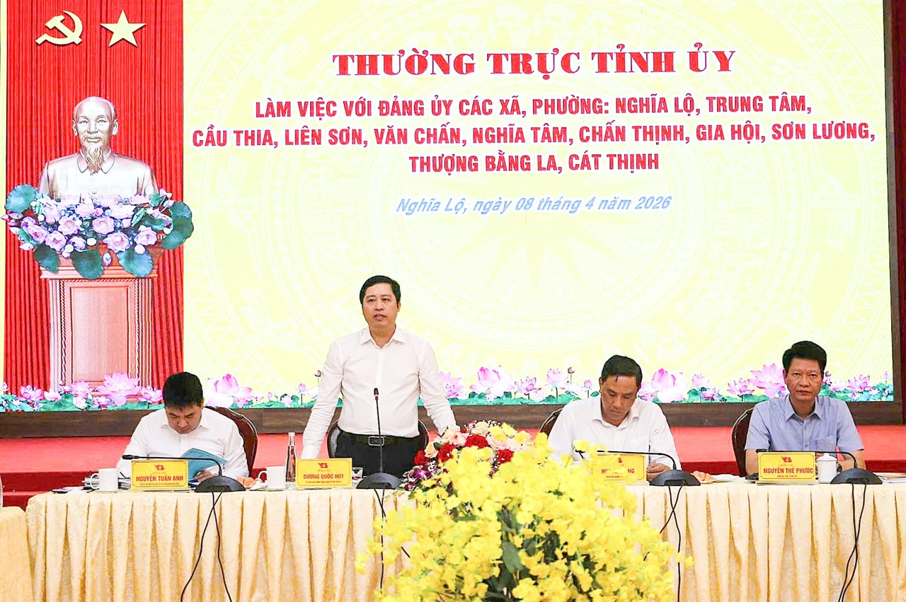 Thường trực Tỉnh ủy làm việc với Đảng uỷ các xã, phường khu vực Nghĩa Lộ - Văn Chấn: Tập trung tháo gỡ “điểm nghẽn” từ cơ sở