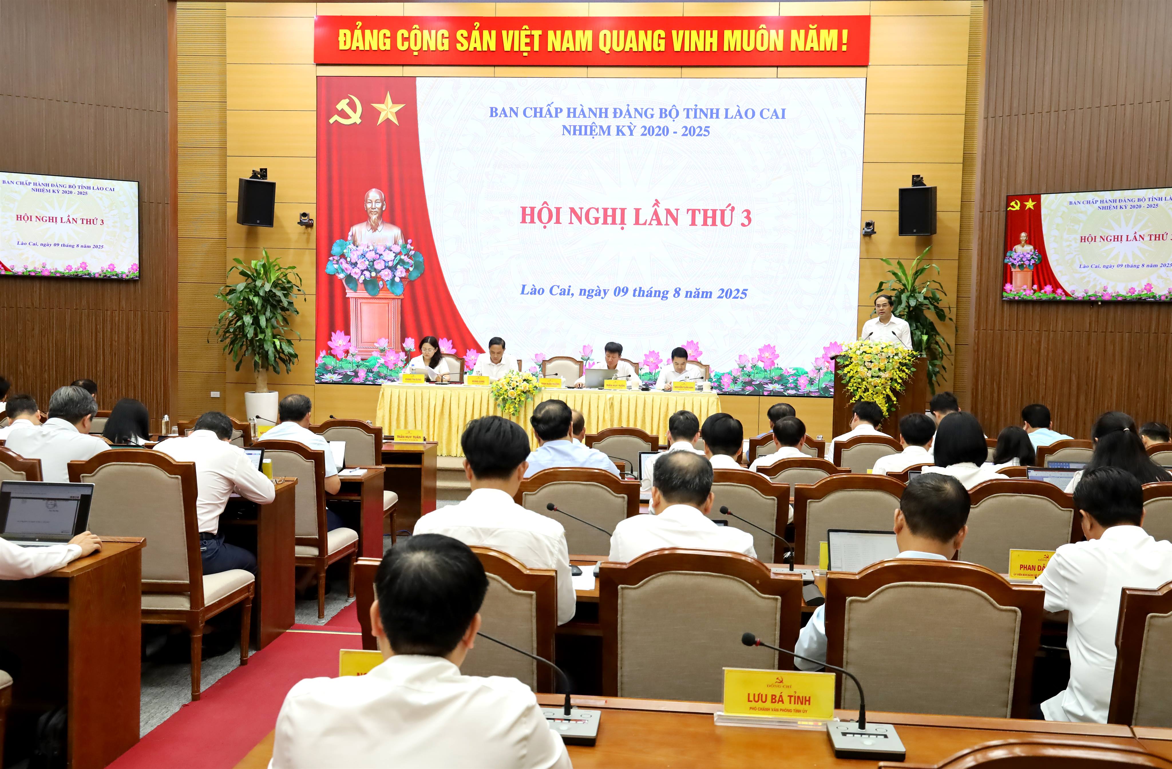 Khai mạc Hội nghị Ban Chấp hành Đảng bộ tỉnh Lào Cai lần thứ 3