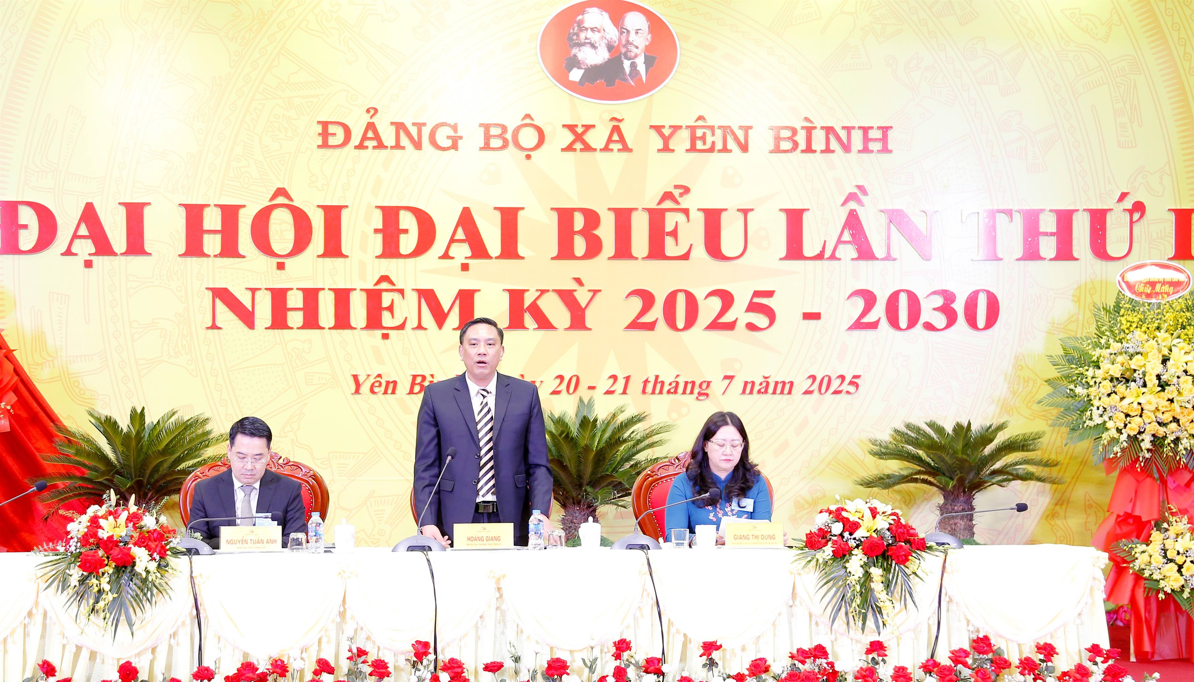 Ban Thường vụ Tỉnh ủy Lào Cai tổ chức Hội nghị rút kinh nghiệm sau Đại hội điểm Đảng bộ xã Yên Bình