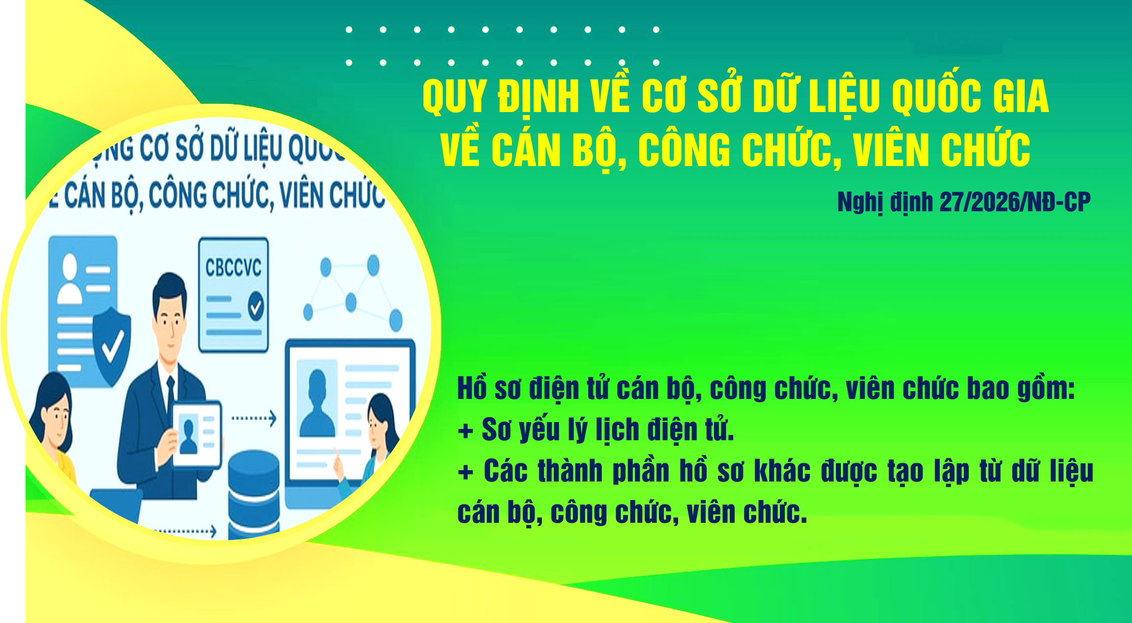 Quy định về Cơ sở dữ liệu quốc gia về cán bộ, công chức, viên chức