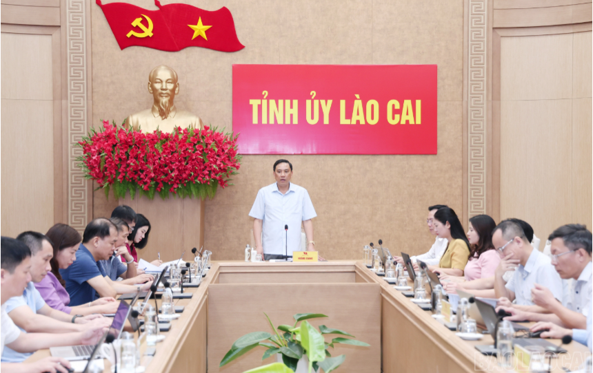 Giao ban khối các ban và cơ quan xây dựng Đảng tỉnh