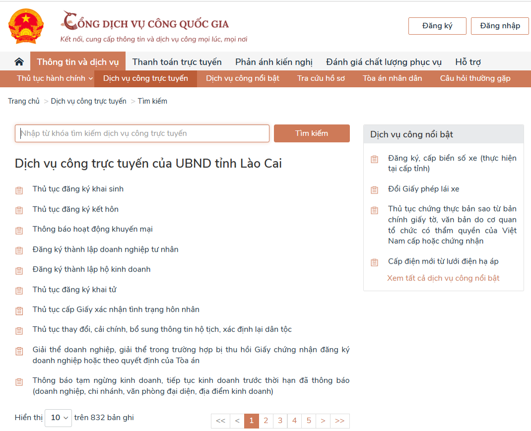 UBND tỉnh Lào Cai chỉ đạo tích hợp Hệ thống thông tin giải quyết TTHC cấp tỉnh với Cổng Dịch vụ công quốc gia