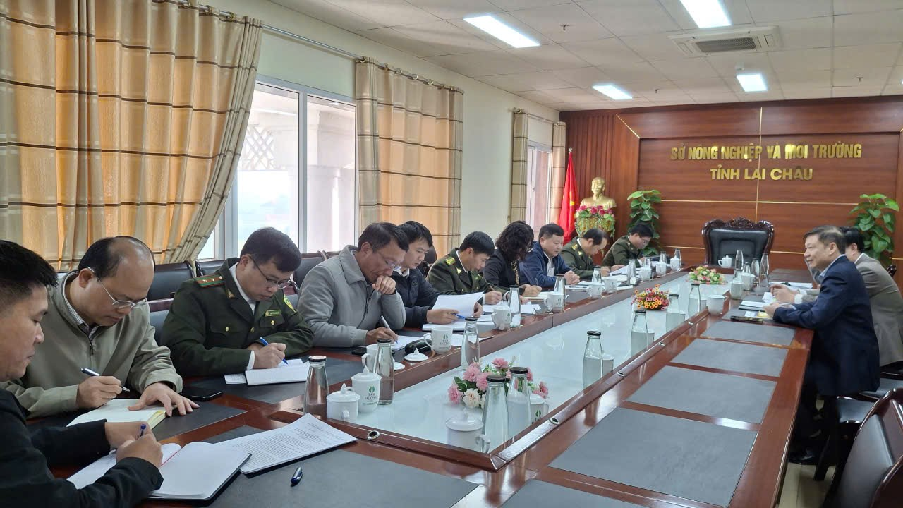 Đoàn công tác Cục Lâm nghiệp và kiểm lâm thăm, làm việc tại Sở Nông nghiệp và Môi trường Lai Châu