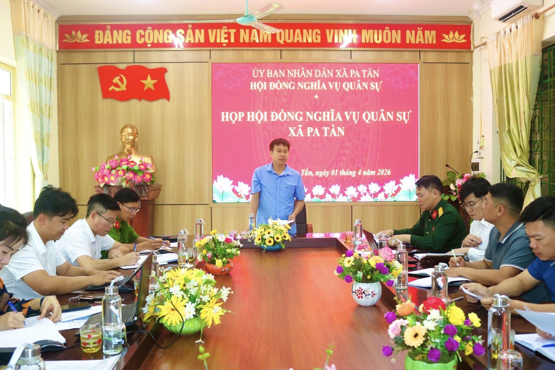 HỌP HỘI ĐỒNG NGHĨA VỤ QUÂN SỰ XÃ PA TẦN ​