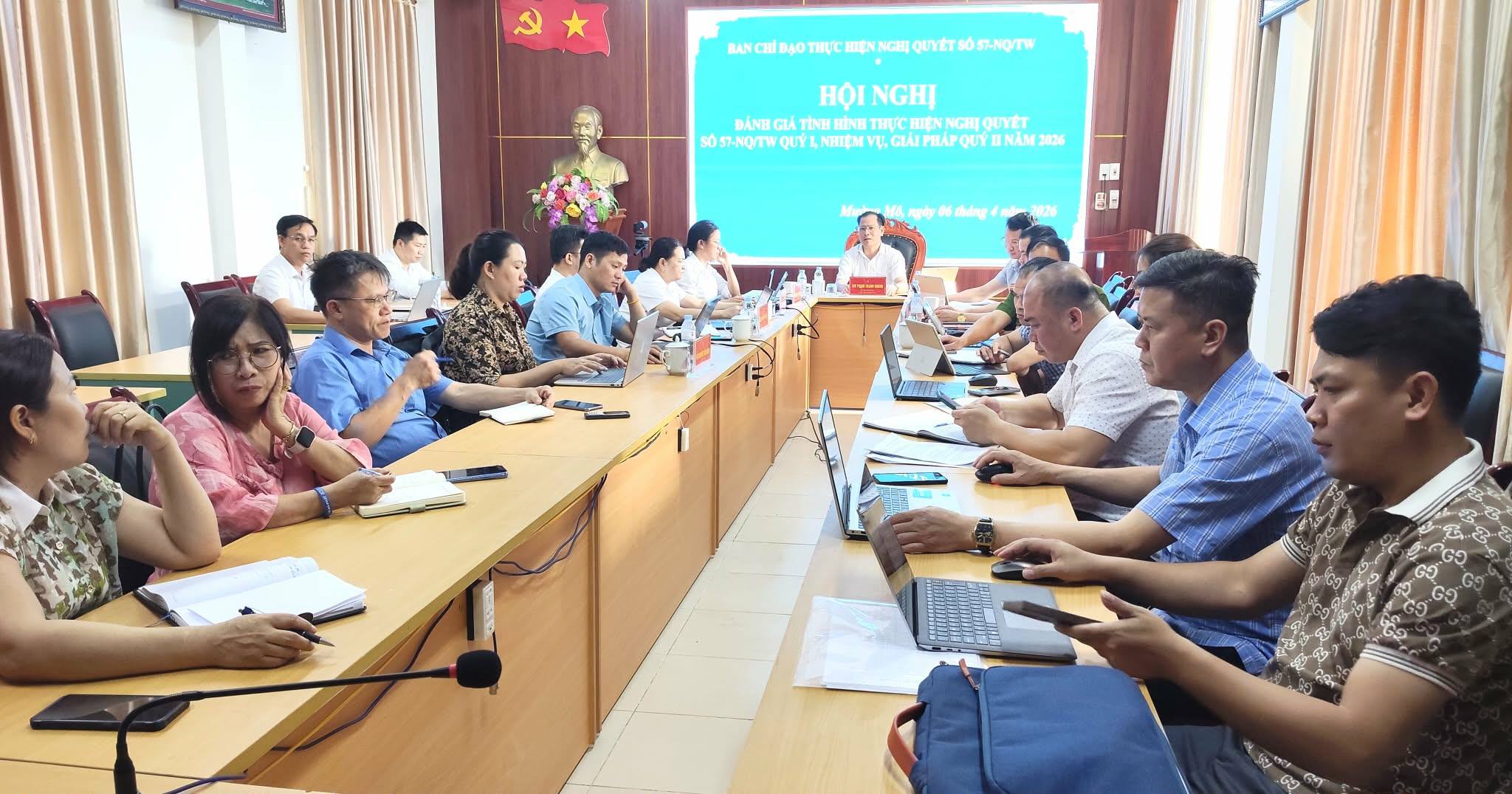 Hội nghị đánh giá tình hình thực hiện Nghị quyết số 57-NQ/TW Quý I/2026 và nhiệm vụ, giải pháp trọng tâm Quý II/2026