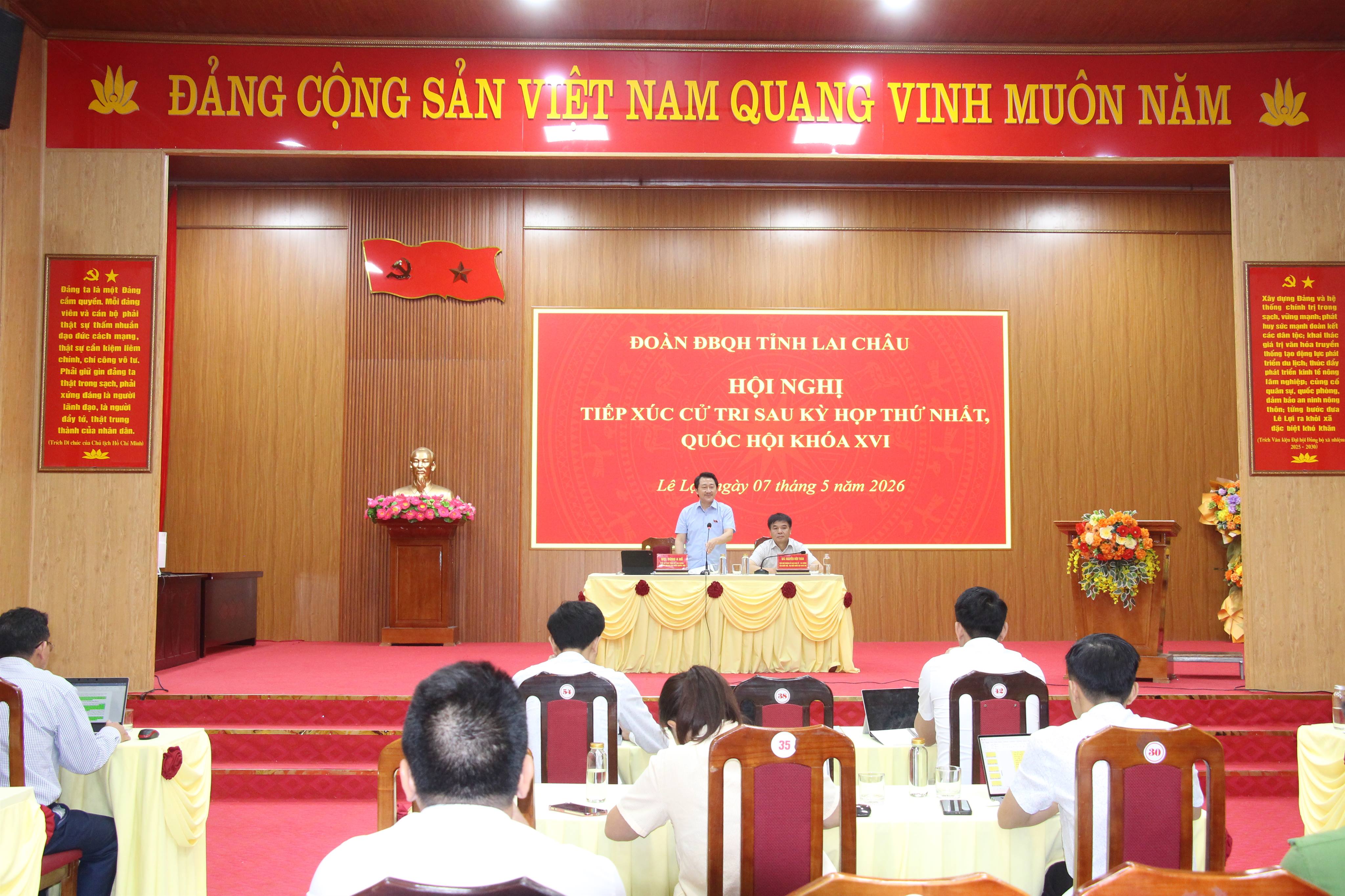 Đoàn đại biểu Quốc hội tỉnh tiếp xúc cử tri sau Kỳ họp thứ nhất, Quốc hội Khóa XVI tại xã Lê Lợi