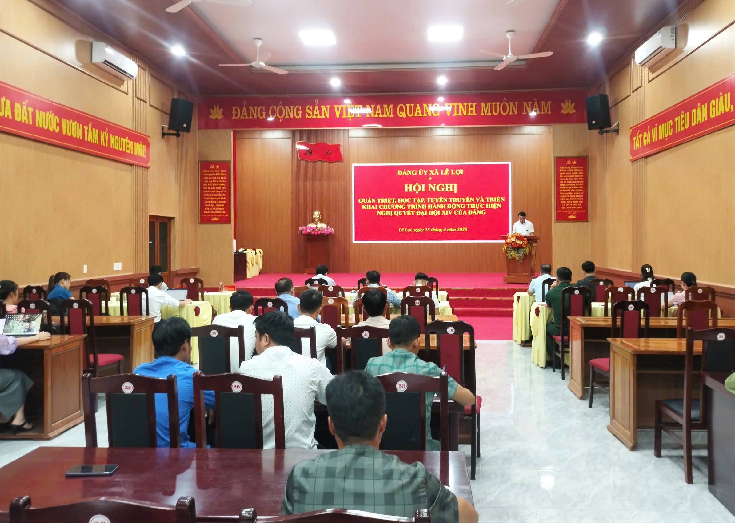 Lê Lợi tổ chức Hội nghị báo cáo viên tháng 4