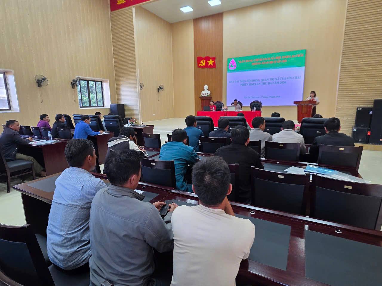 BAN ĐẠI DIỆN HĐQT NHCSXH XÃ TỦA SÍN CHẢI TỔ CHỨC PHIÊN HỌP LẦN THỨ BA NĂM 2026