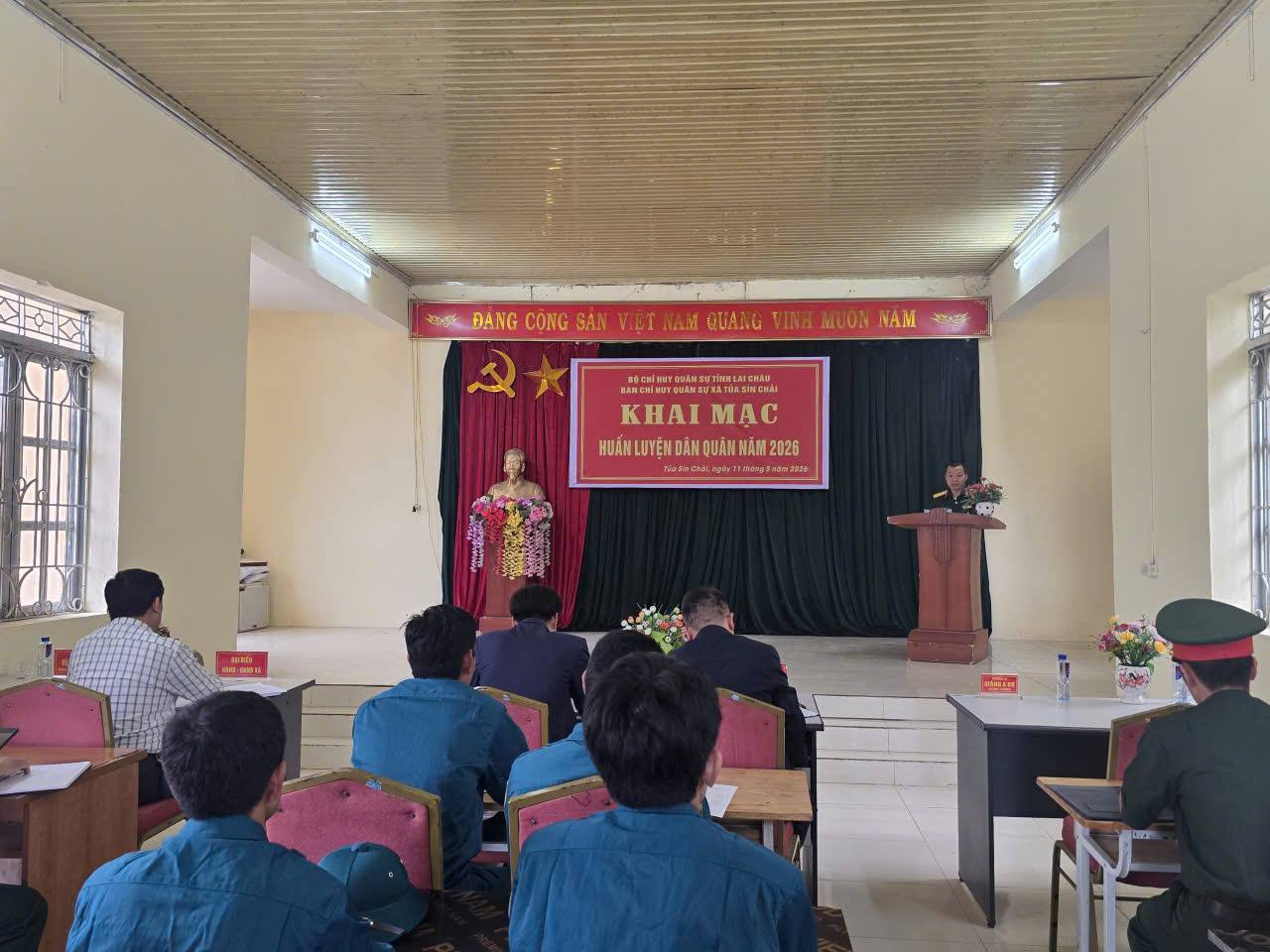 Ban Chỉ huy Quân sự xã Tủa Sín Chải tổ chức khai mạc huấn luyện dân quân năm 2026