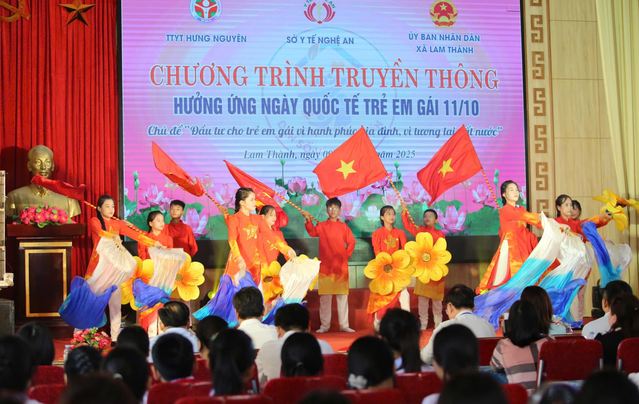 Sở Y tế Nghệ An phối hợp Trung tâm Y tế Hưng Nguyên tổ chức chương trình truyền thông hưởng ứng “Ngày Quốc tế Trẻ em gái” năm 2025