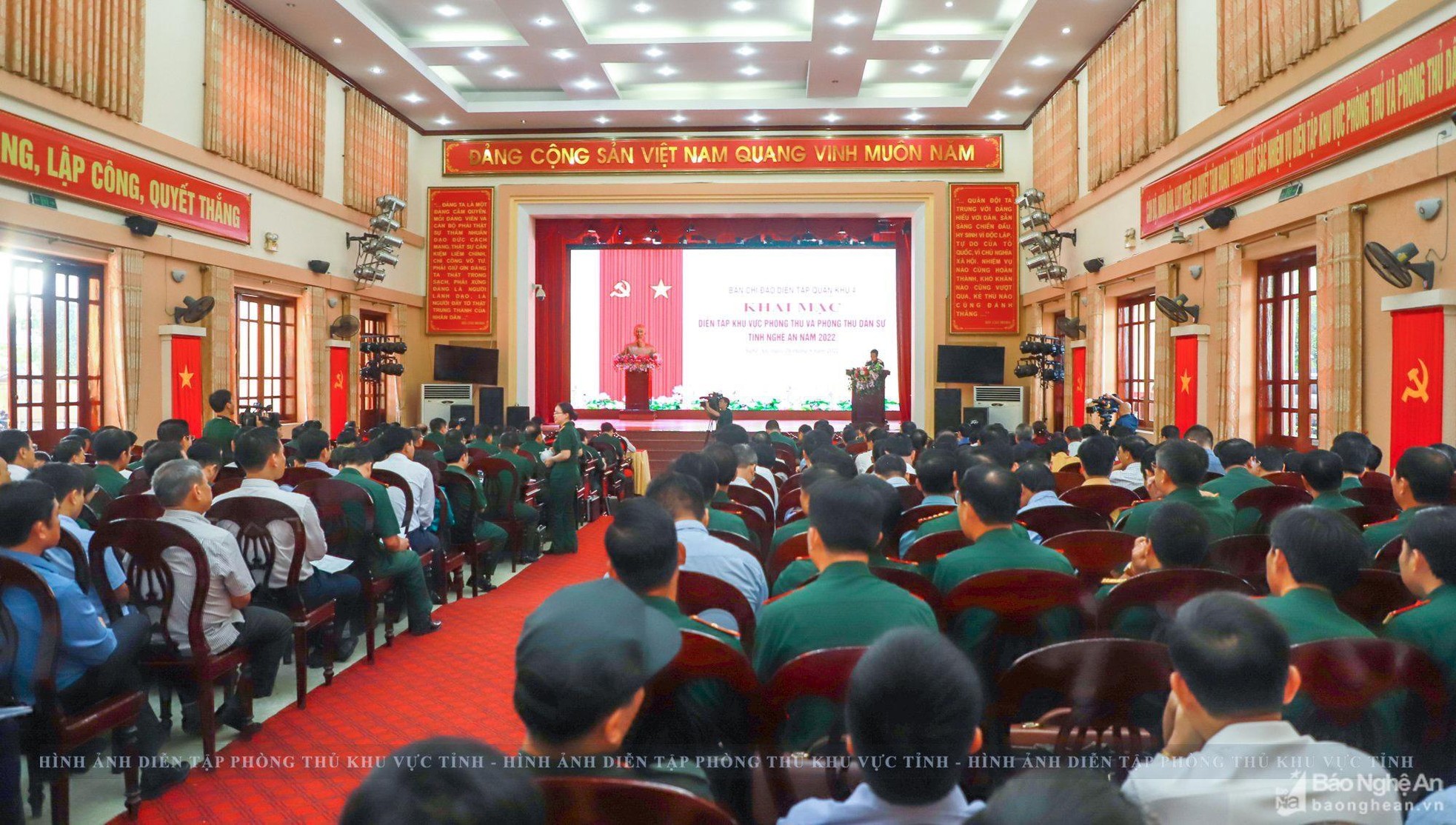 Khai mạc diễn tập Khu vực phòng thủ - Phòng thủ dân sự tỉnh Nghệ An năm 2022
