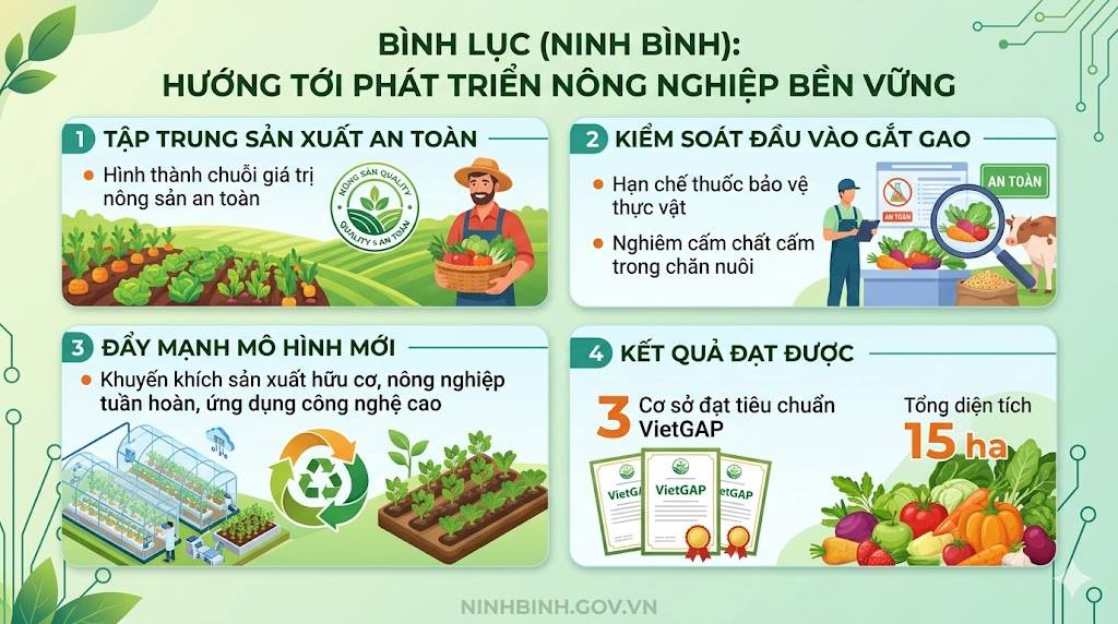 Xã Bình Lục: Nỗ lực đảm bảo chất lượng, an toàn thực phẩm, gia tăng chế biến và phát triển thị trường nông lâm thủy sản