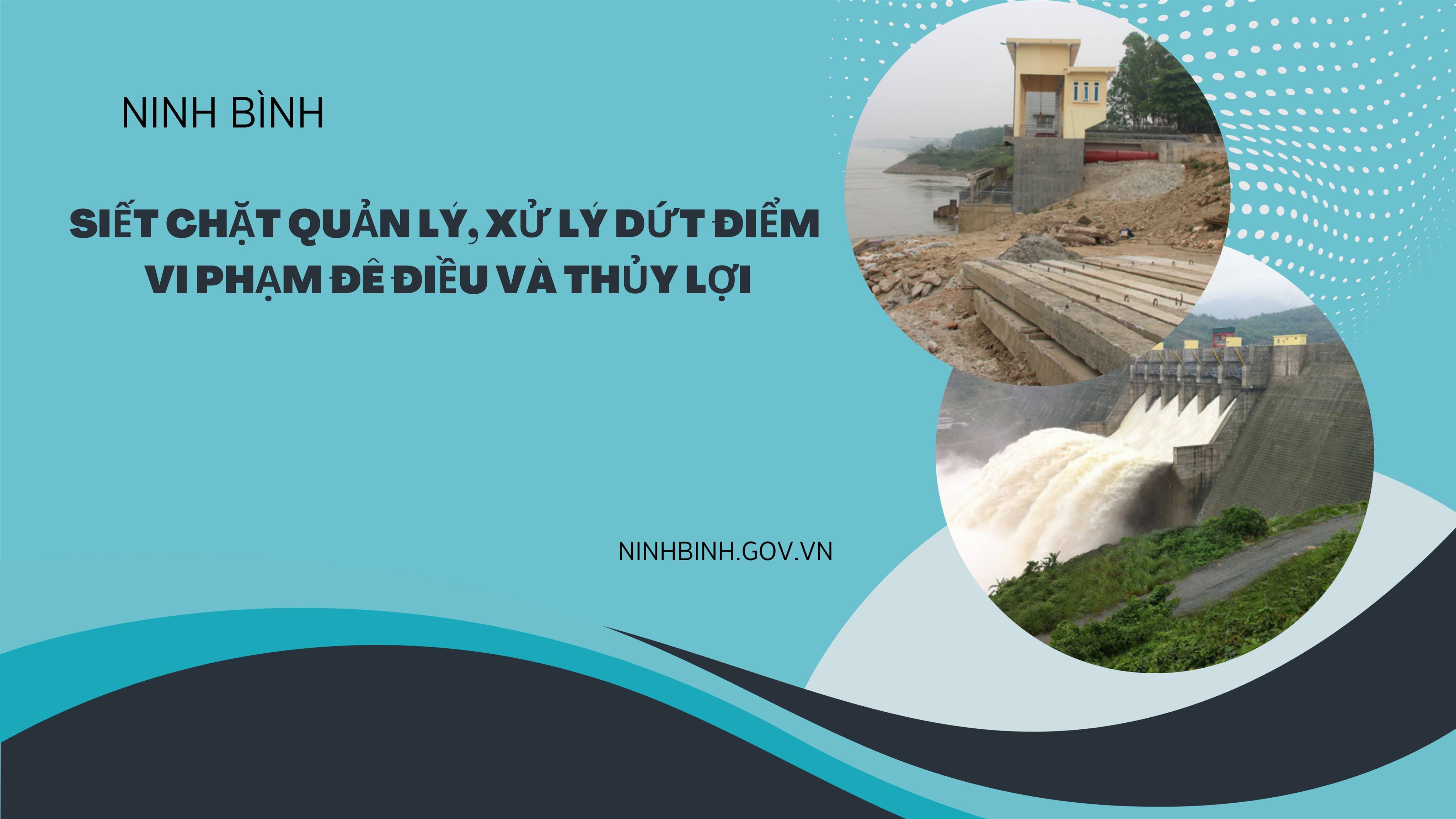 Ninh Bình: Siết chặt quản lý, xử lý dứt điểm vi phạm đê điều và thủy lợi