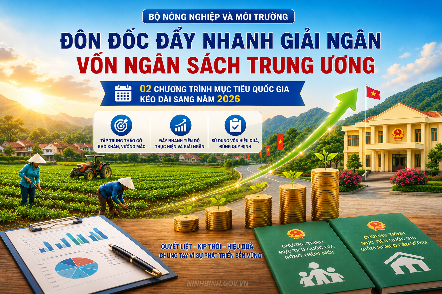 Đẩy nhanh giải ngân vốn ngân sách trung ương các chương trình mục tiêu quốc gia kéo dài sang năm 2026 