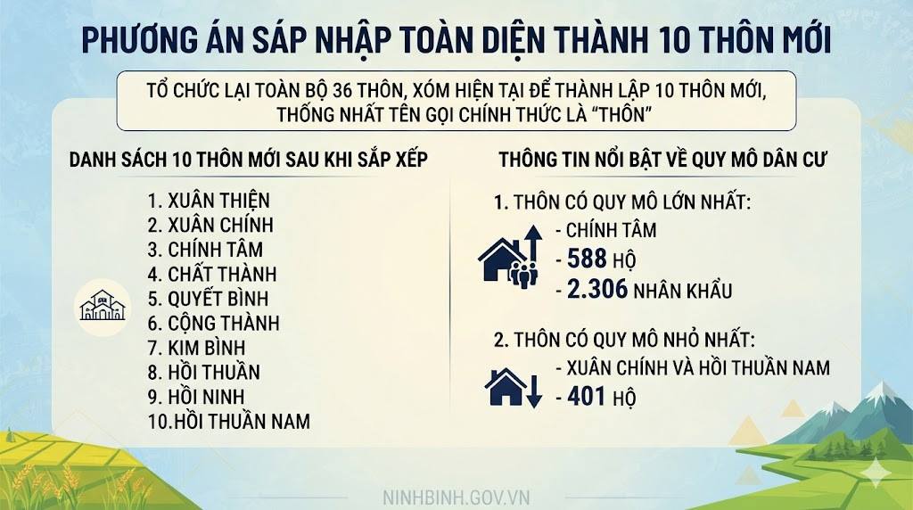Xã Chất Bình ban hành đề án sắp xếp, tổ chức lại thôn, xóm năm 2026