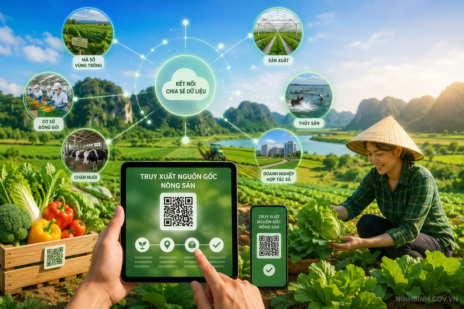 Triển khai hệ thống truy xuất nguồn gốc nông sản kết nối, chia sẻ dữ liệu