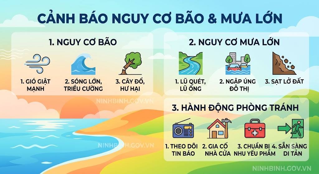 Cảnh báo nguy cơ bão trên Biển Đông và mưa lớn tại Bắc Bộ, Thanh Hóa